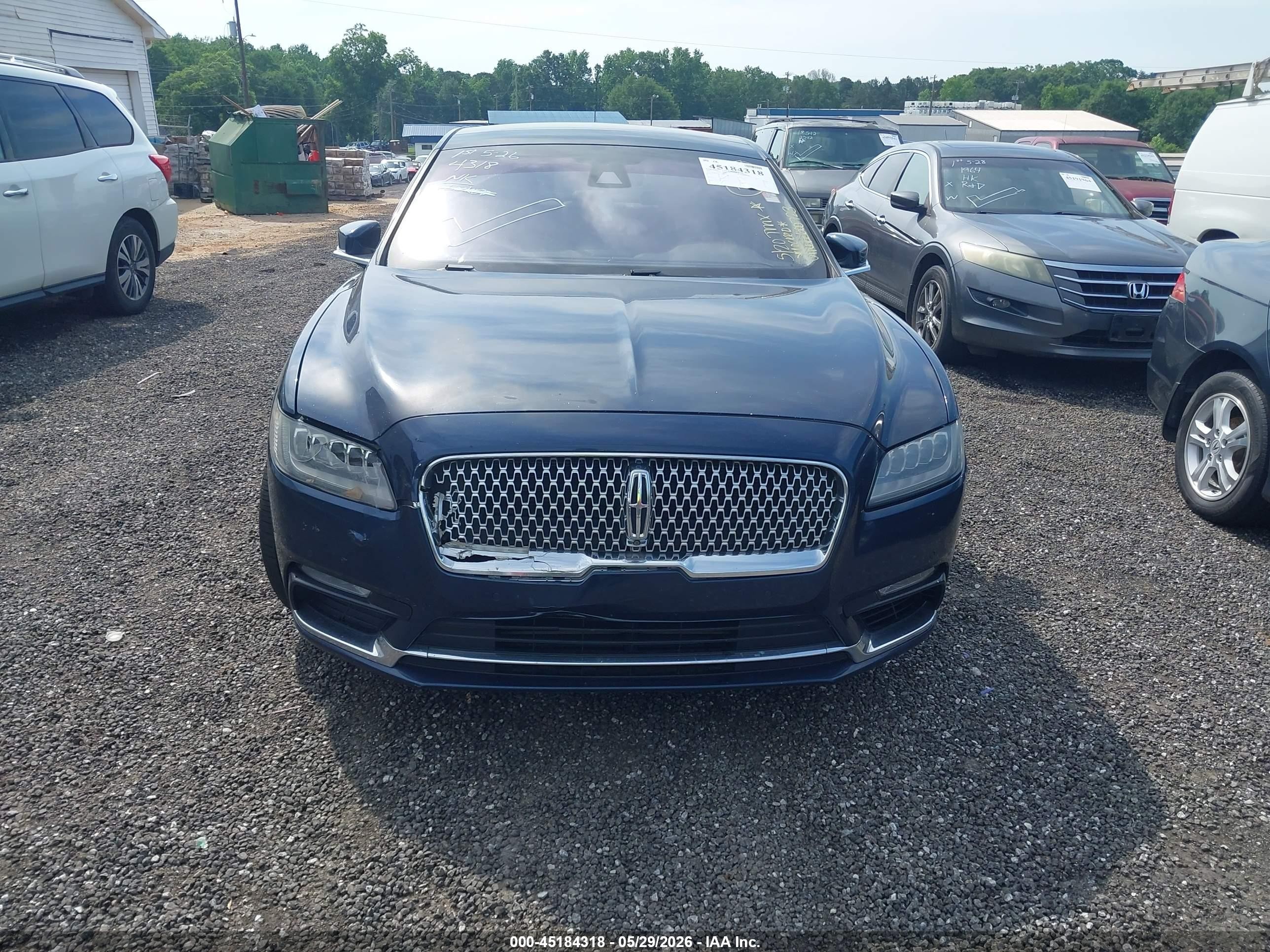 2017 Lincoln Continental Reserve Navy vin: 1LN6L9NCXH5600723