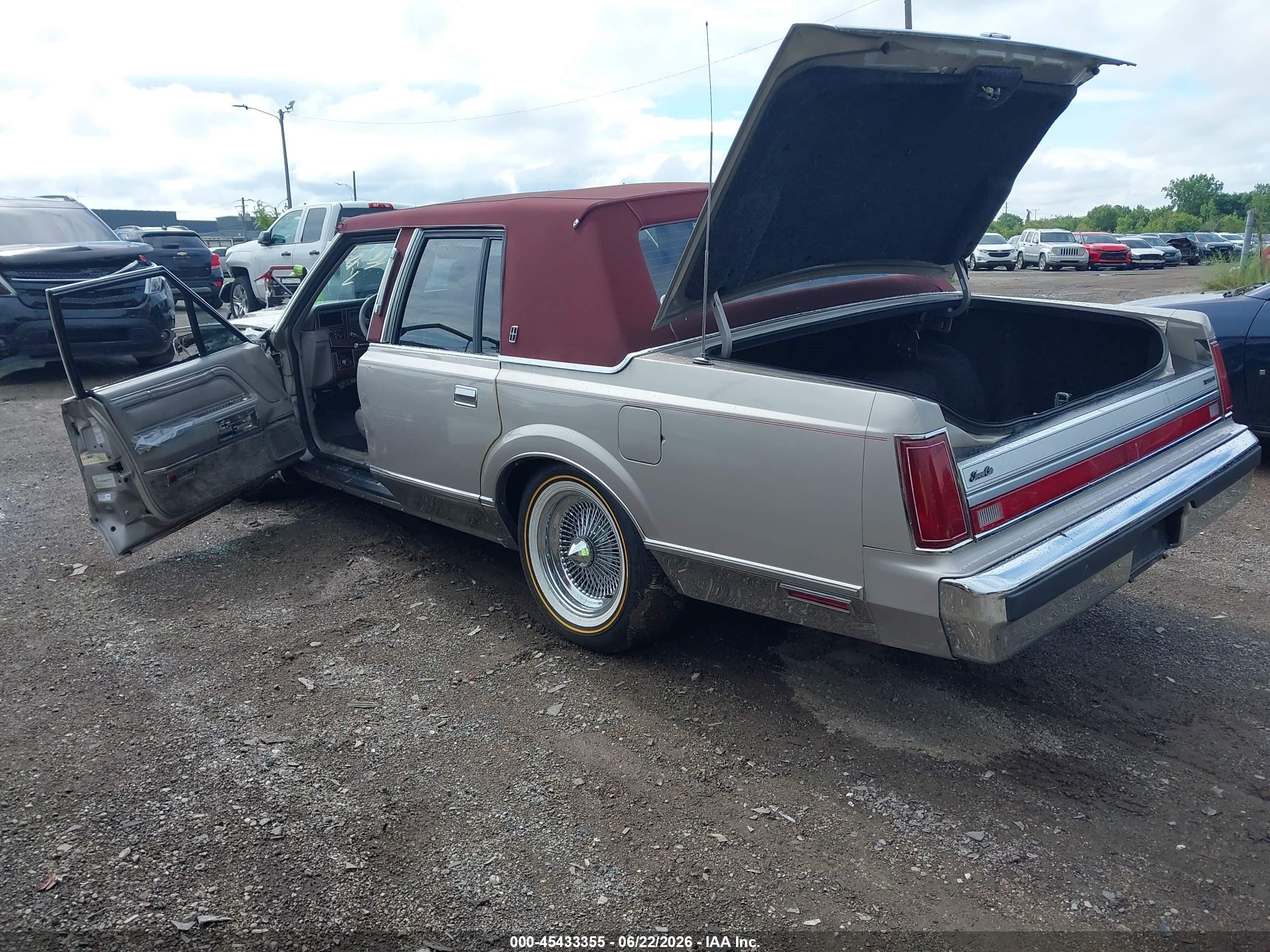 1988 Lincoln Town Car Signature Gray vin: 1LNBM82F2JY761673