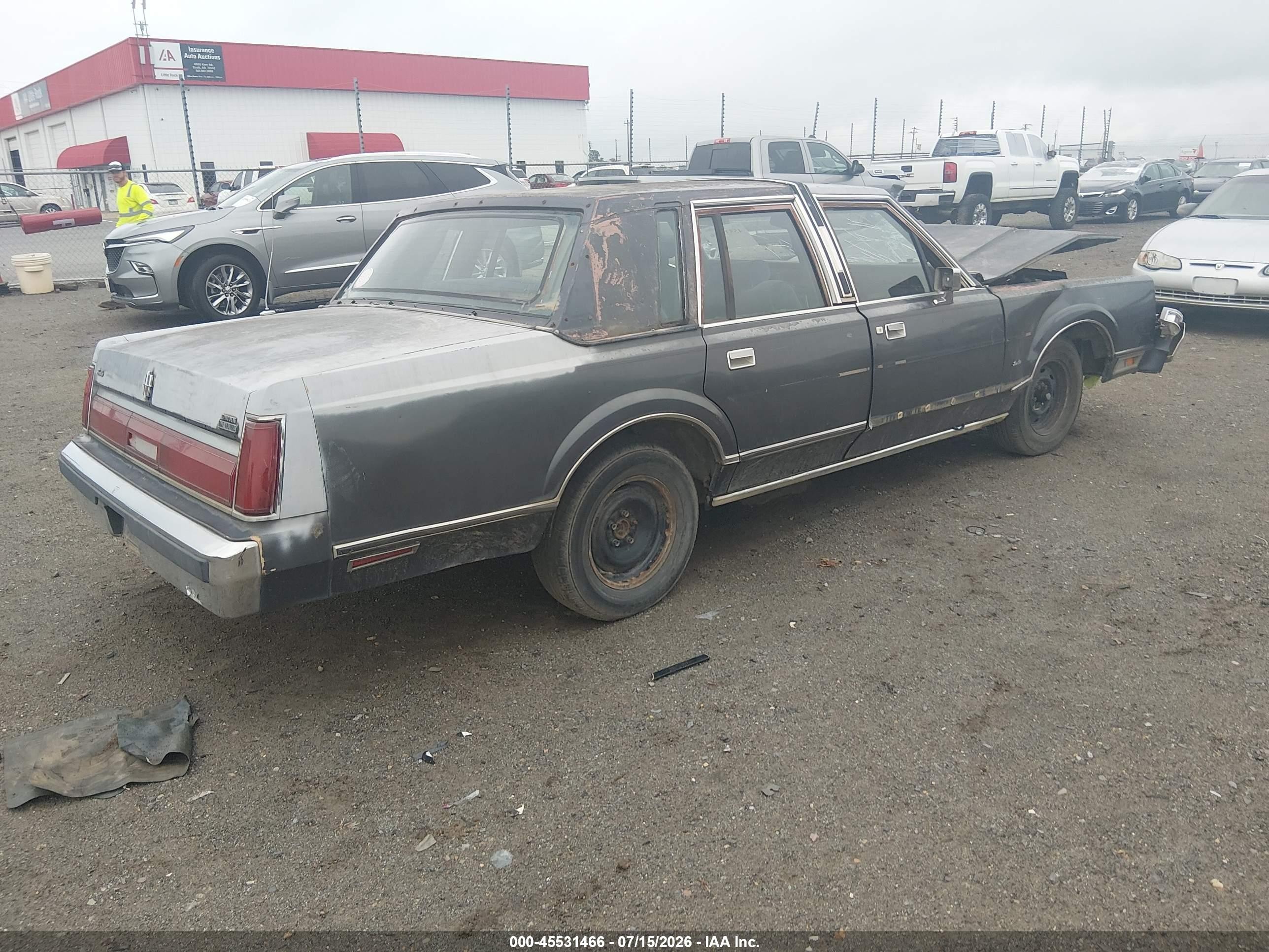 1985 Lincoln Town Car   Синий vin: 1LNBP96FXFY694688