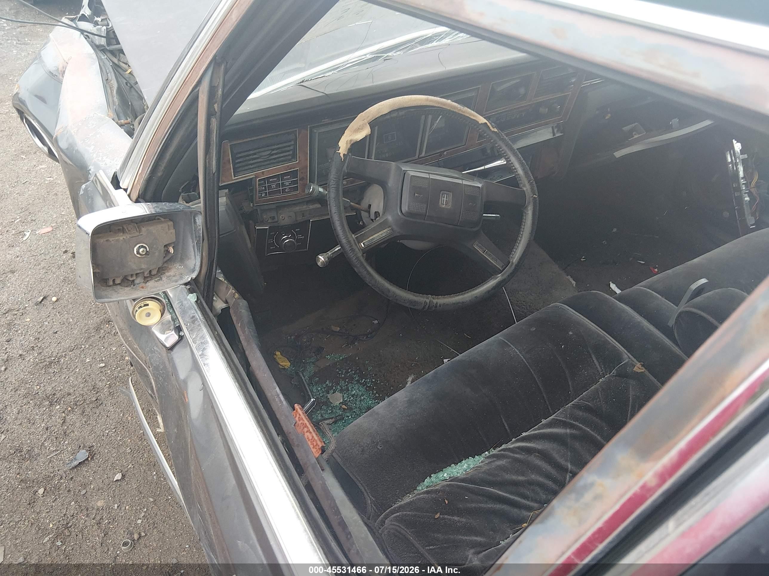 1985 Lincoln Town Car   Синий vin: 1LNBP96FXFY694688