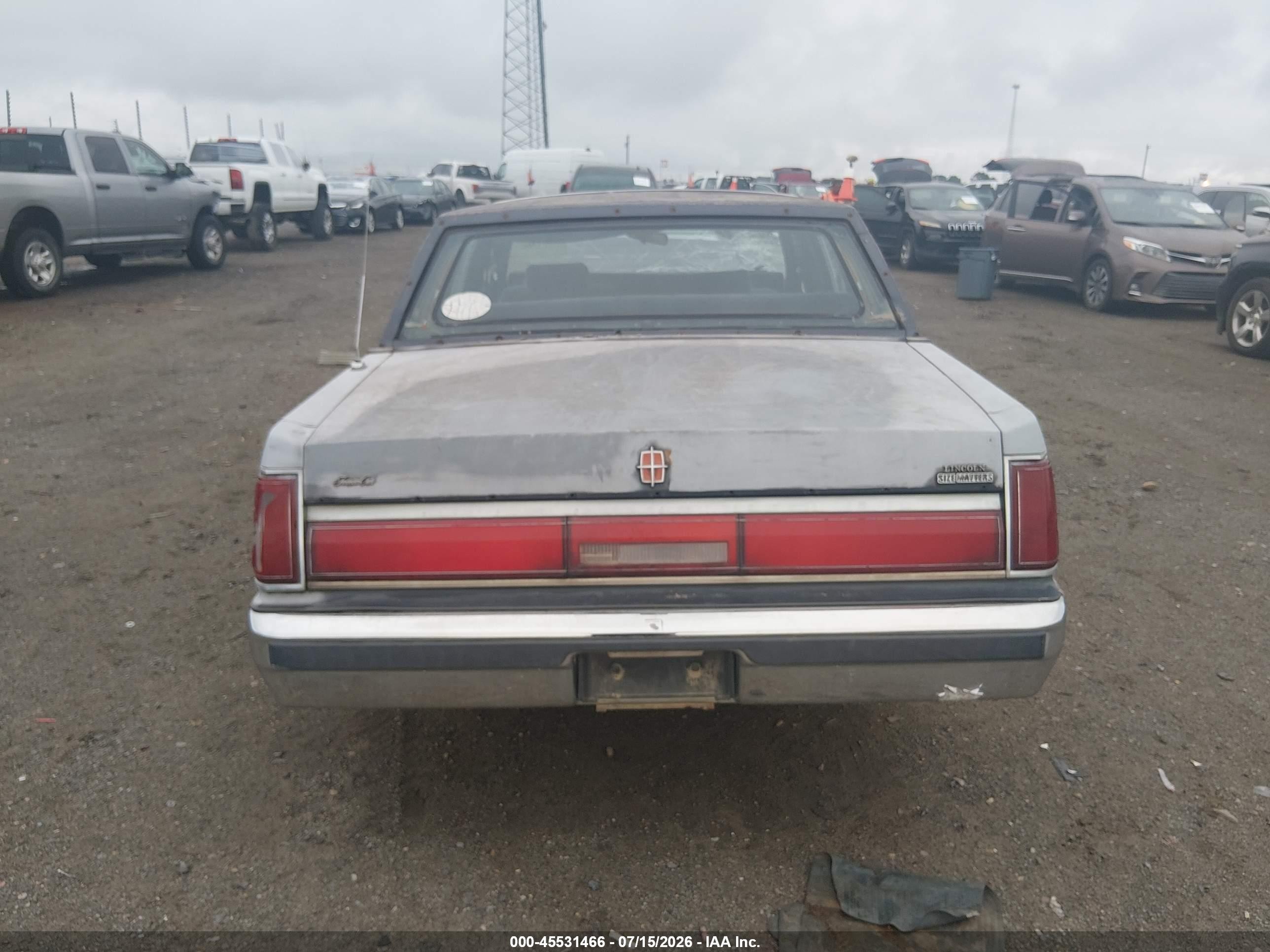 1985 Lincoln Town Car   Синий vin: 1LNBP96FXFY694688