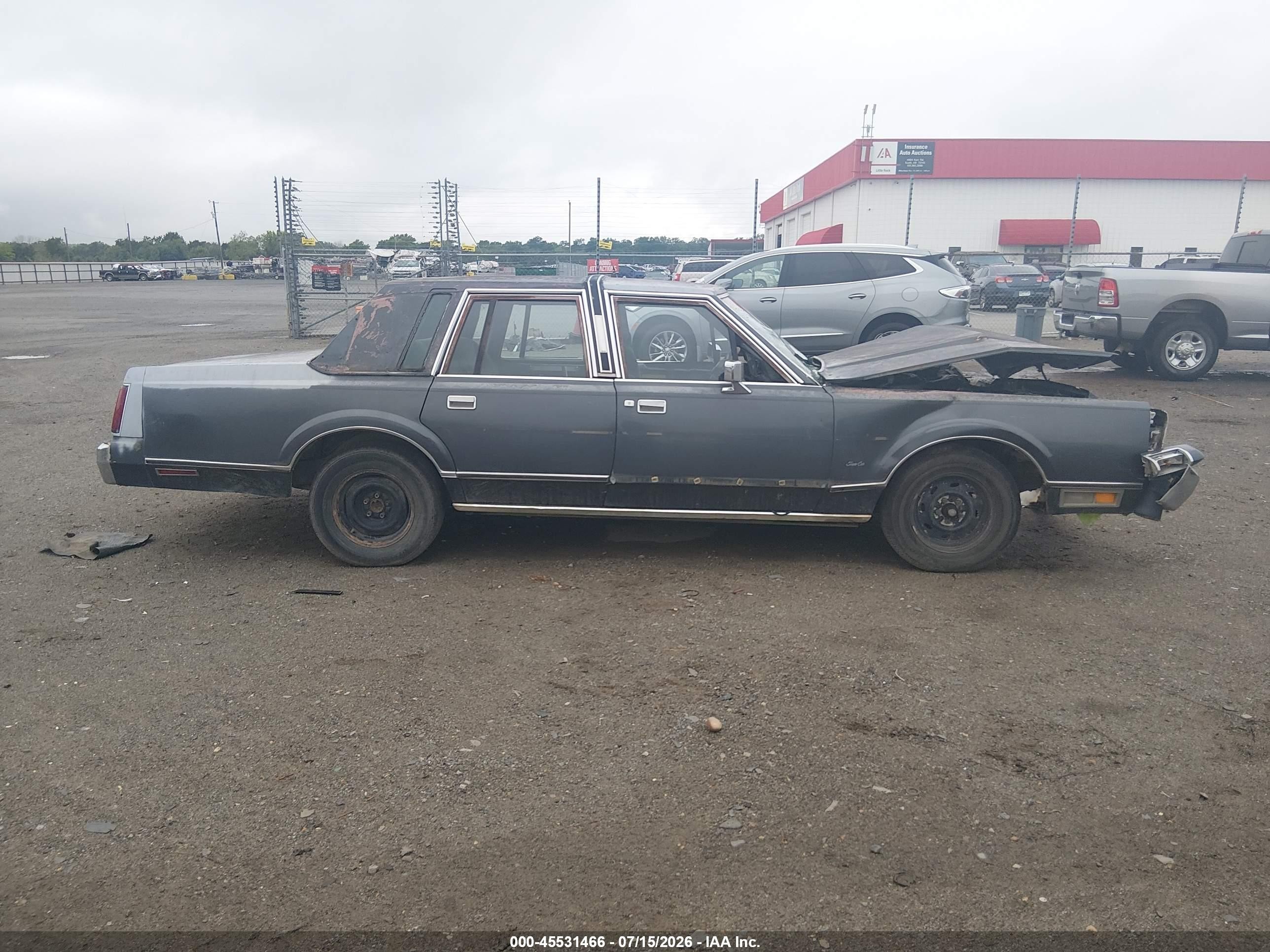 1985 Lincoln Town Car   Синий vin: 1LNBP96FXFY694688