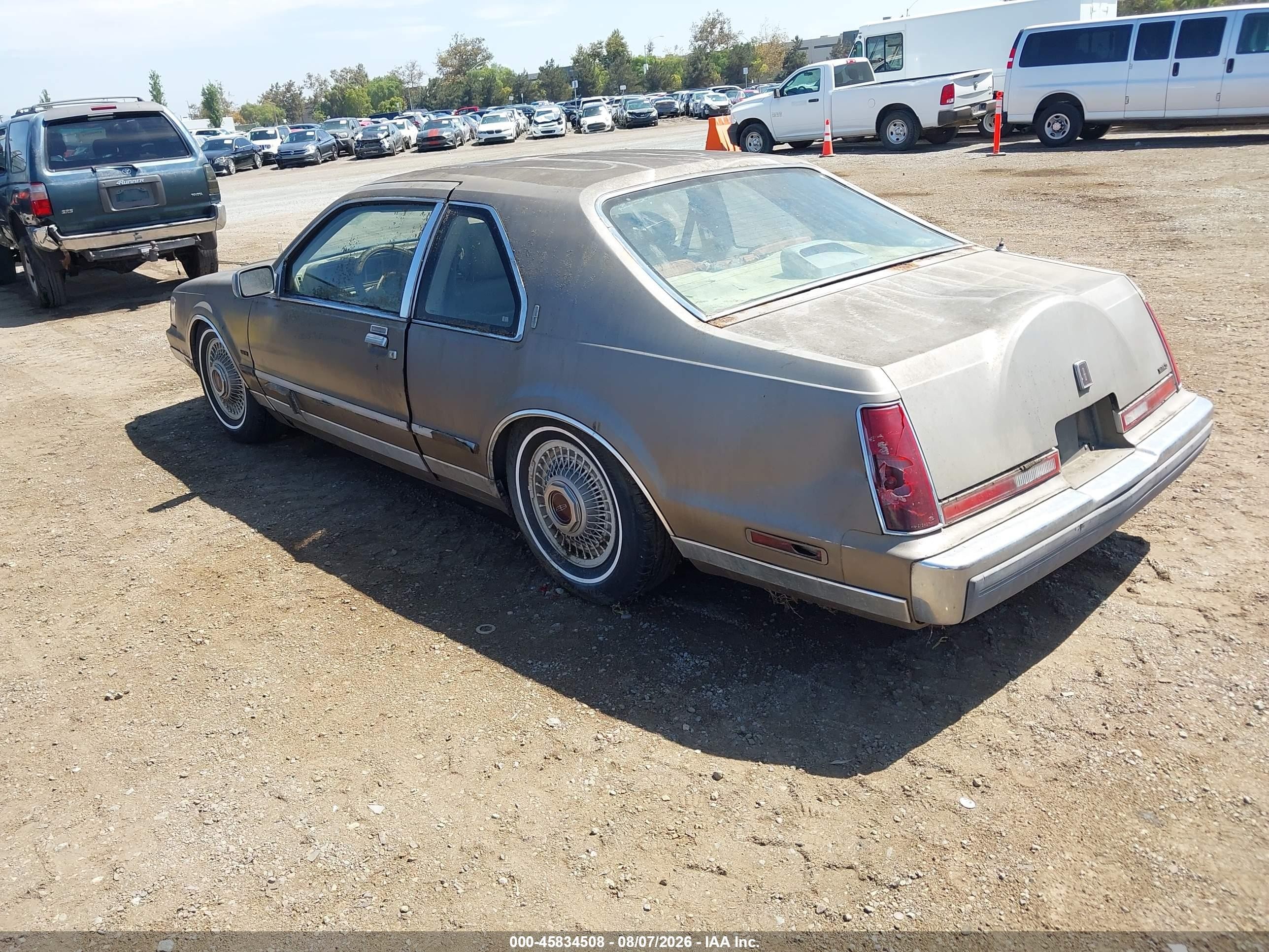 1986 Lincoln Mark Vii   Золотой vin: 1LNBP98F5GY755153