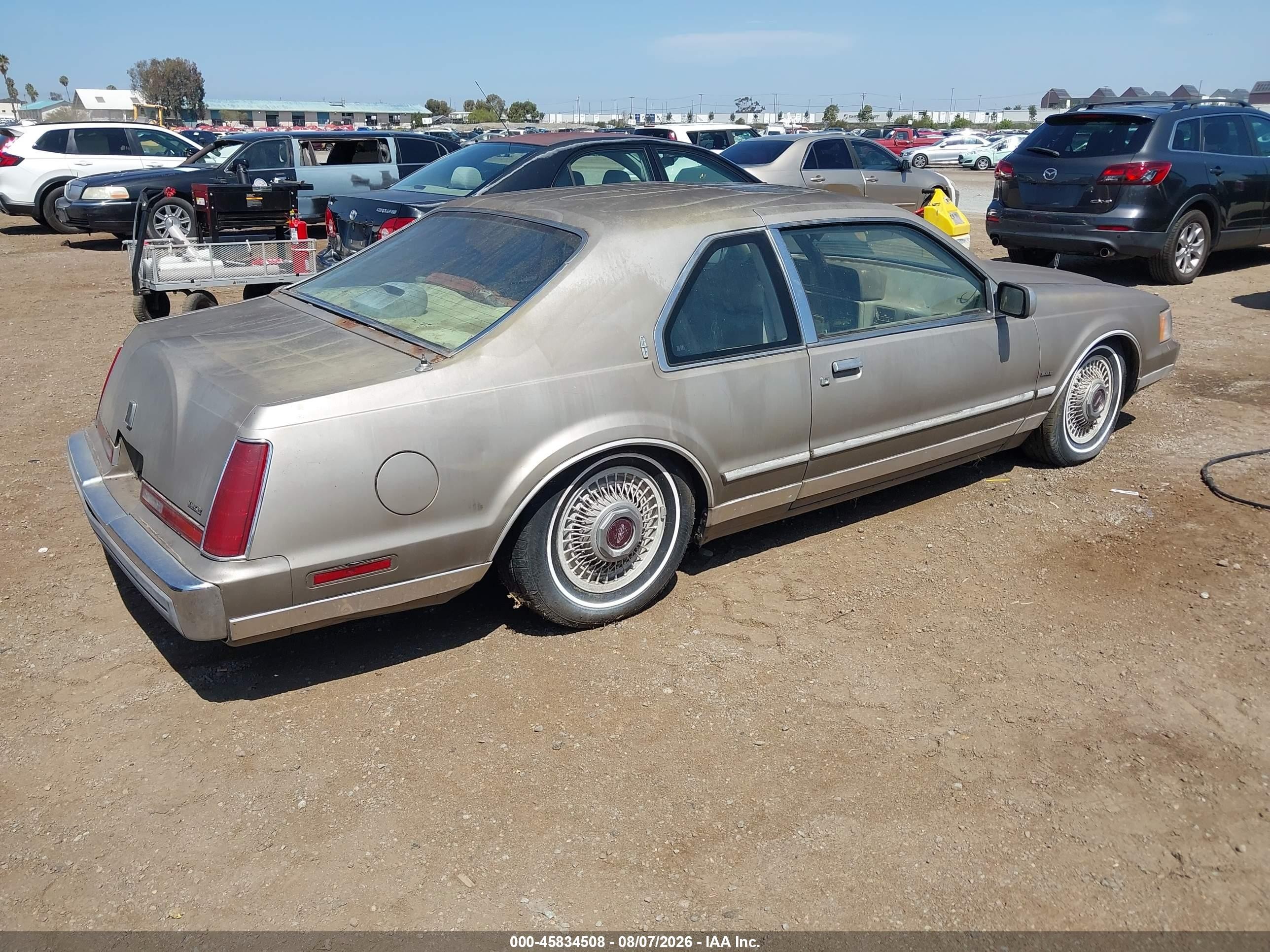 1986 Lincoln Mark Vii   Золотой vin: 1LNBP98F5GY755153