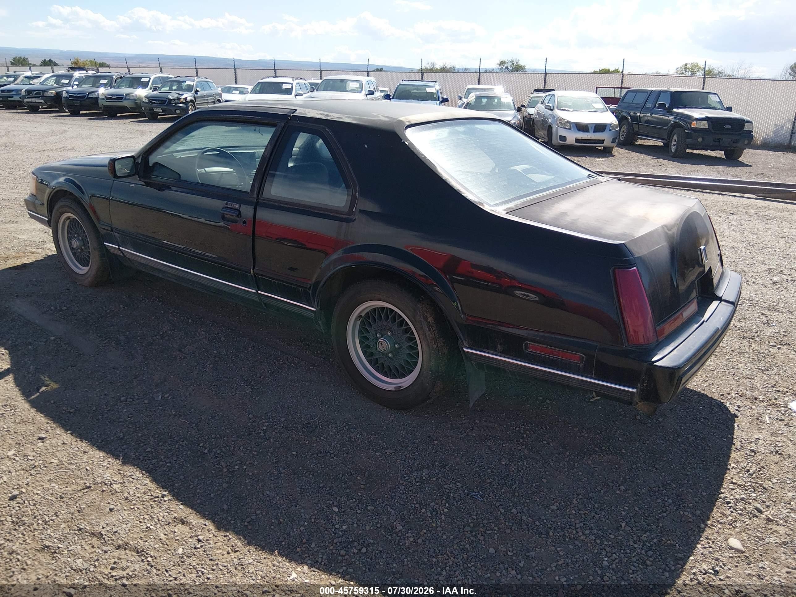 1991 Lincoln Mark Vii Lsc Black vin: 1LNCM93E8MY710957
