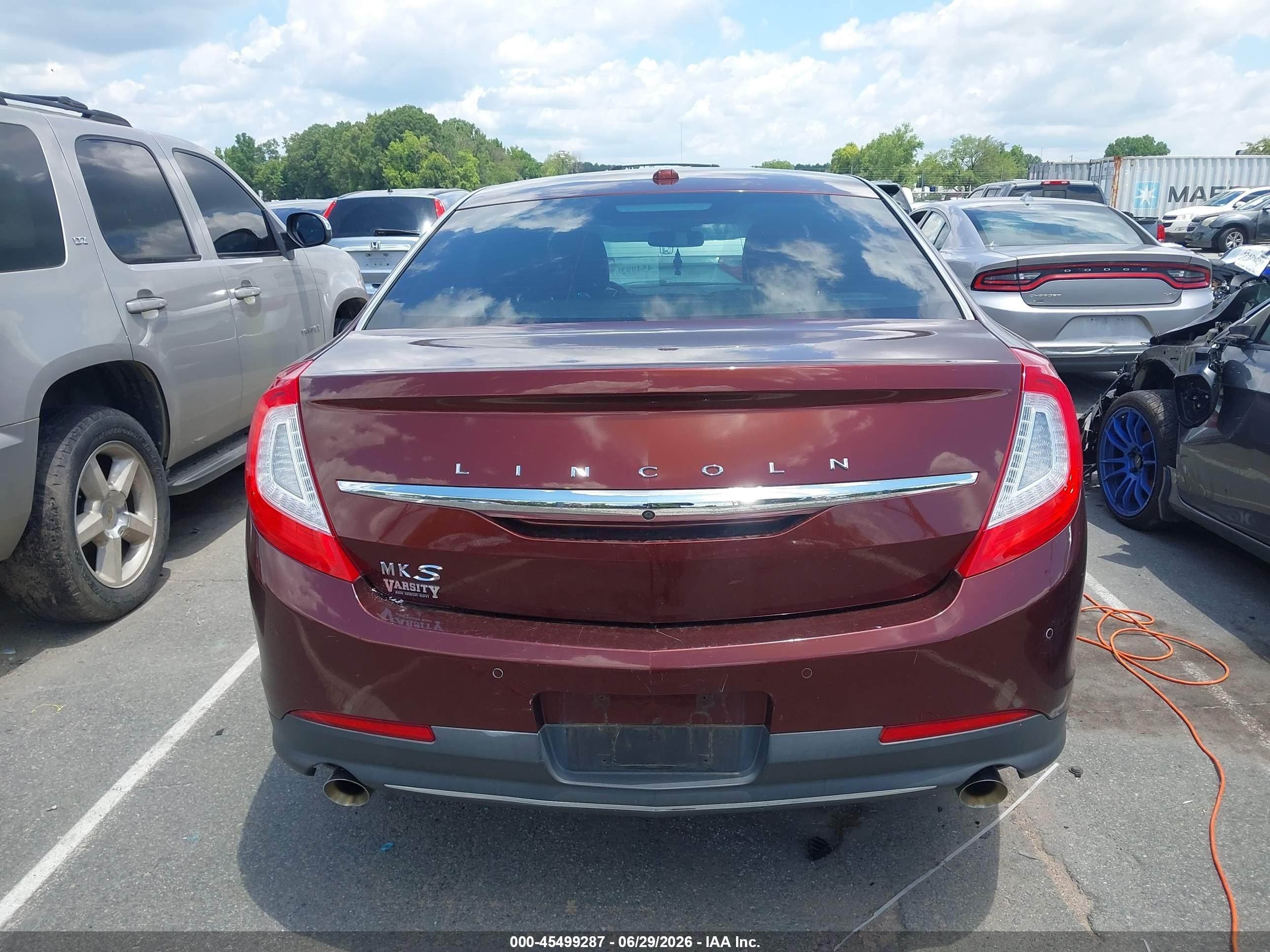2015 Lincoln Mks Burgundy vin: 1LNHL9DK3FG606348