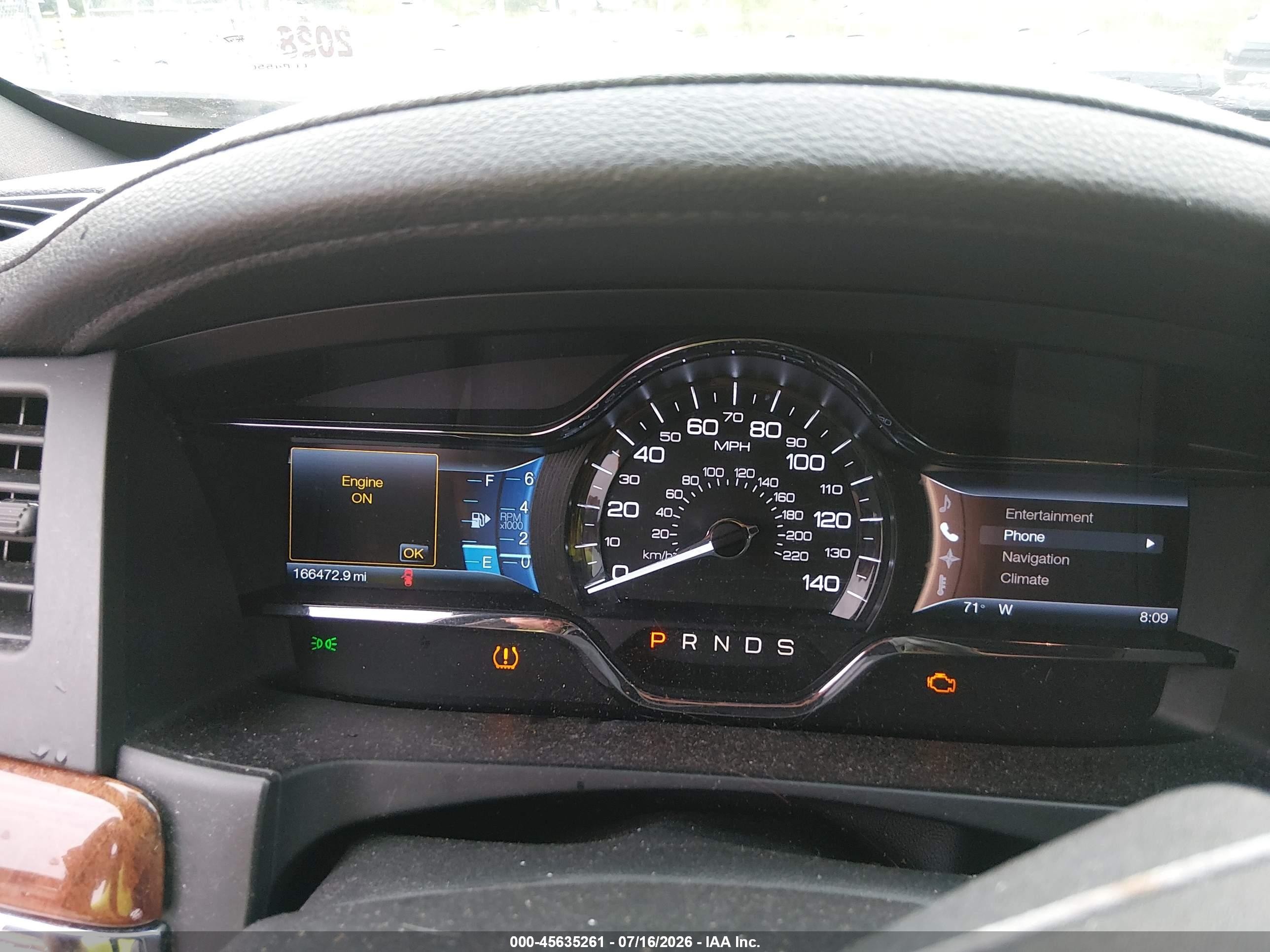 2013 Lincoln Mks   Dark Blue vin: 1LNHL9DK6DG615686