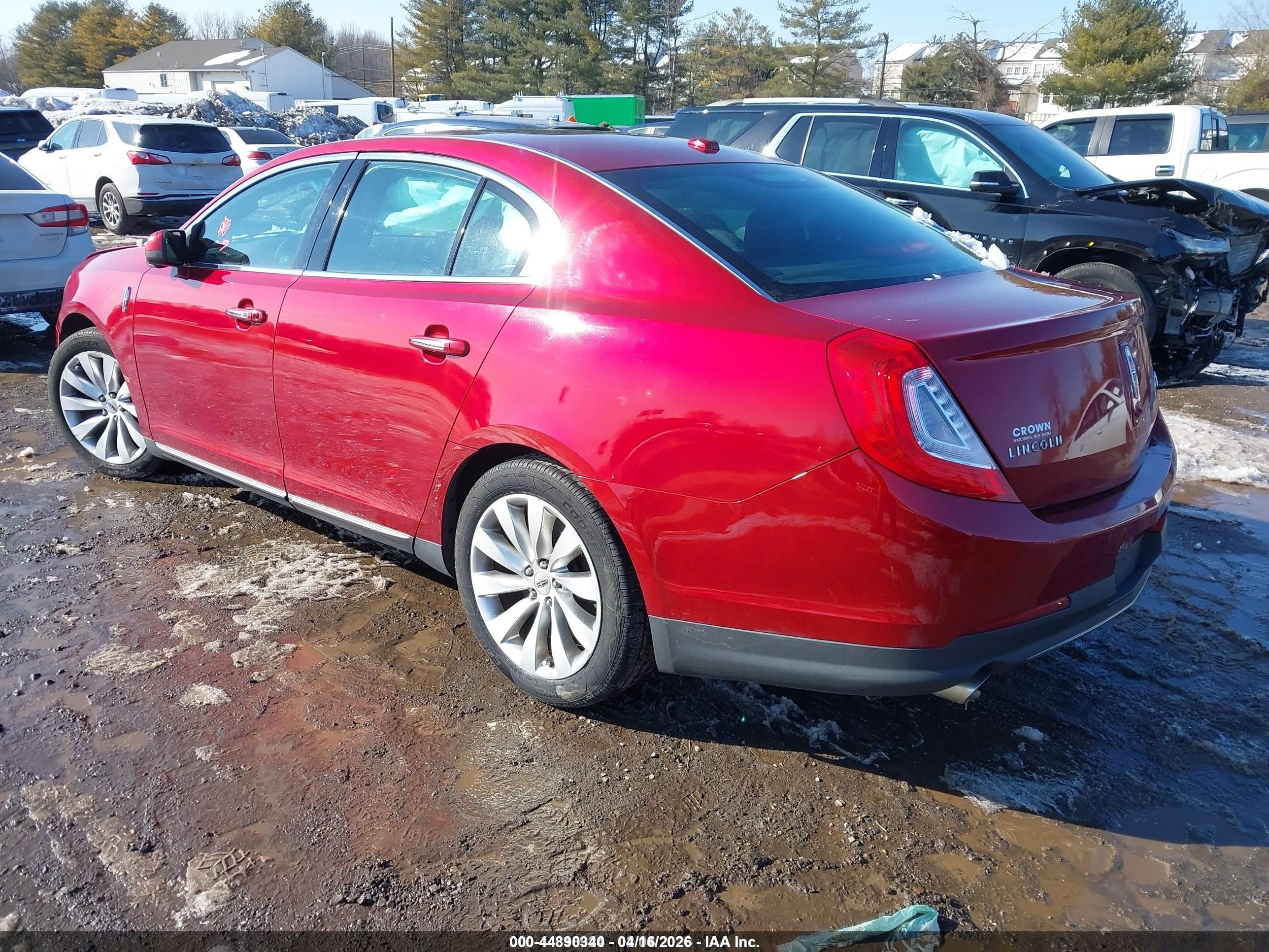 2013 Lincoln Mks   Burgundy vin: 1LNHL9DK8DG618394