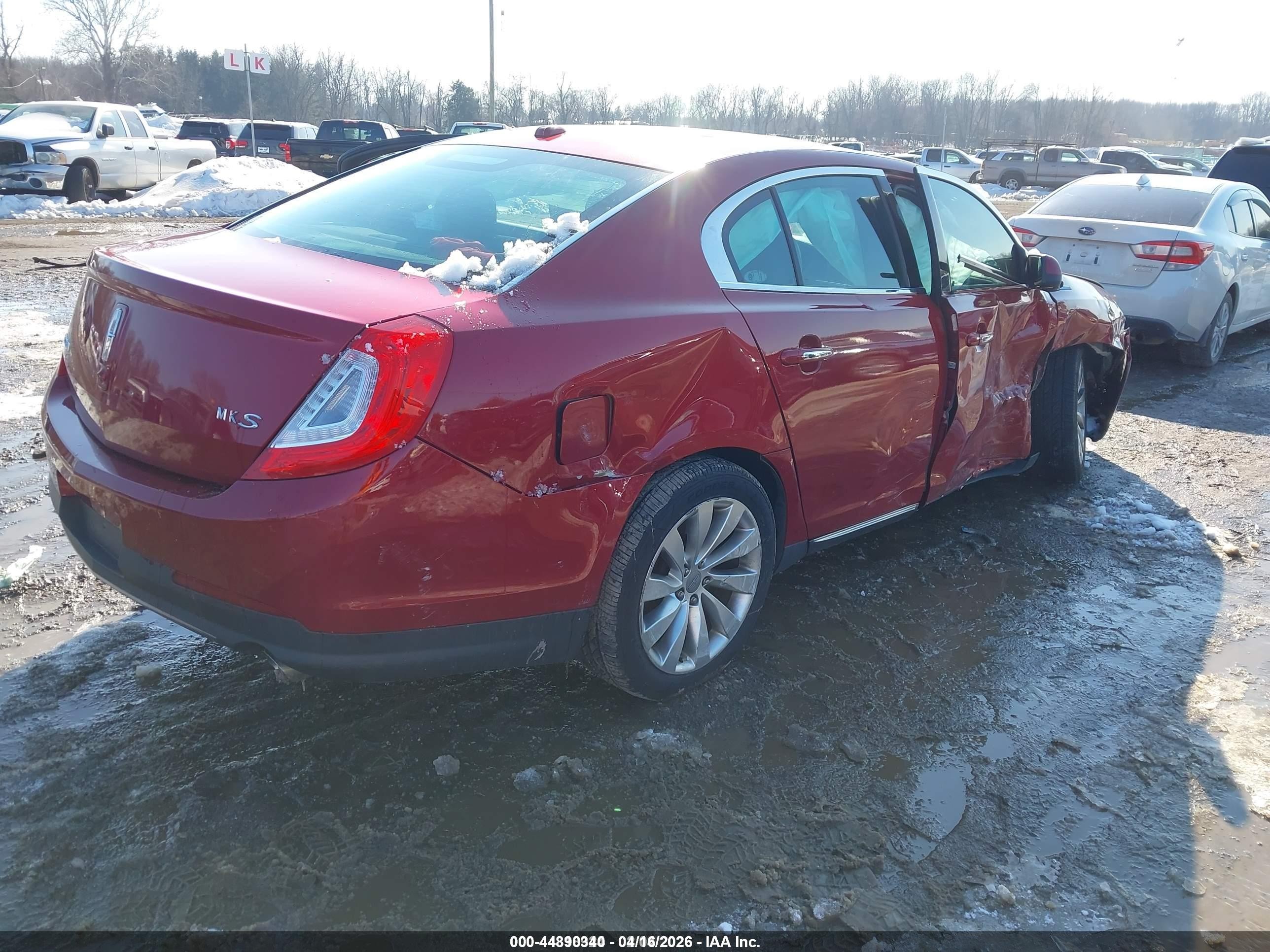 2013 Lincoln Mks   Burgundy vin: 1LNHL9DK8DG618394