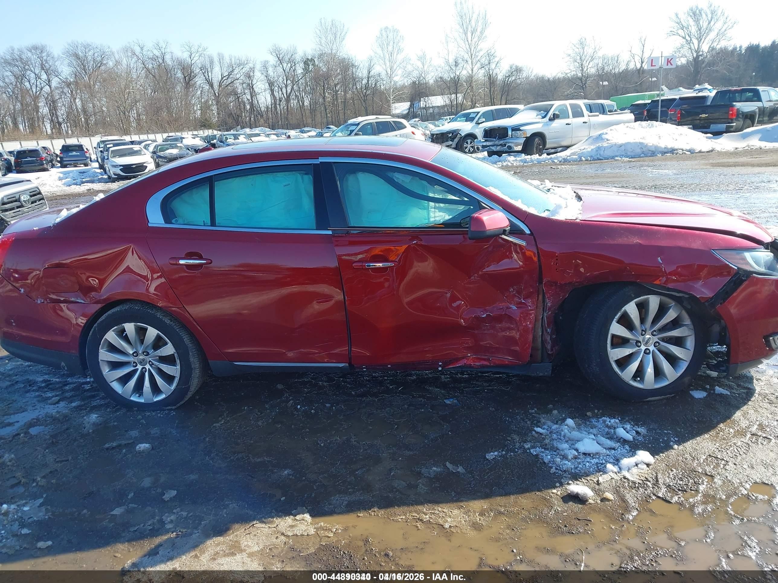 2013 Lincoln Mks   Burgundy vin: 1LNHL9DK8DG618394