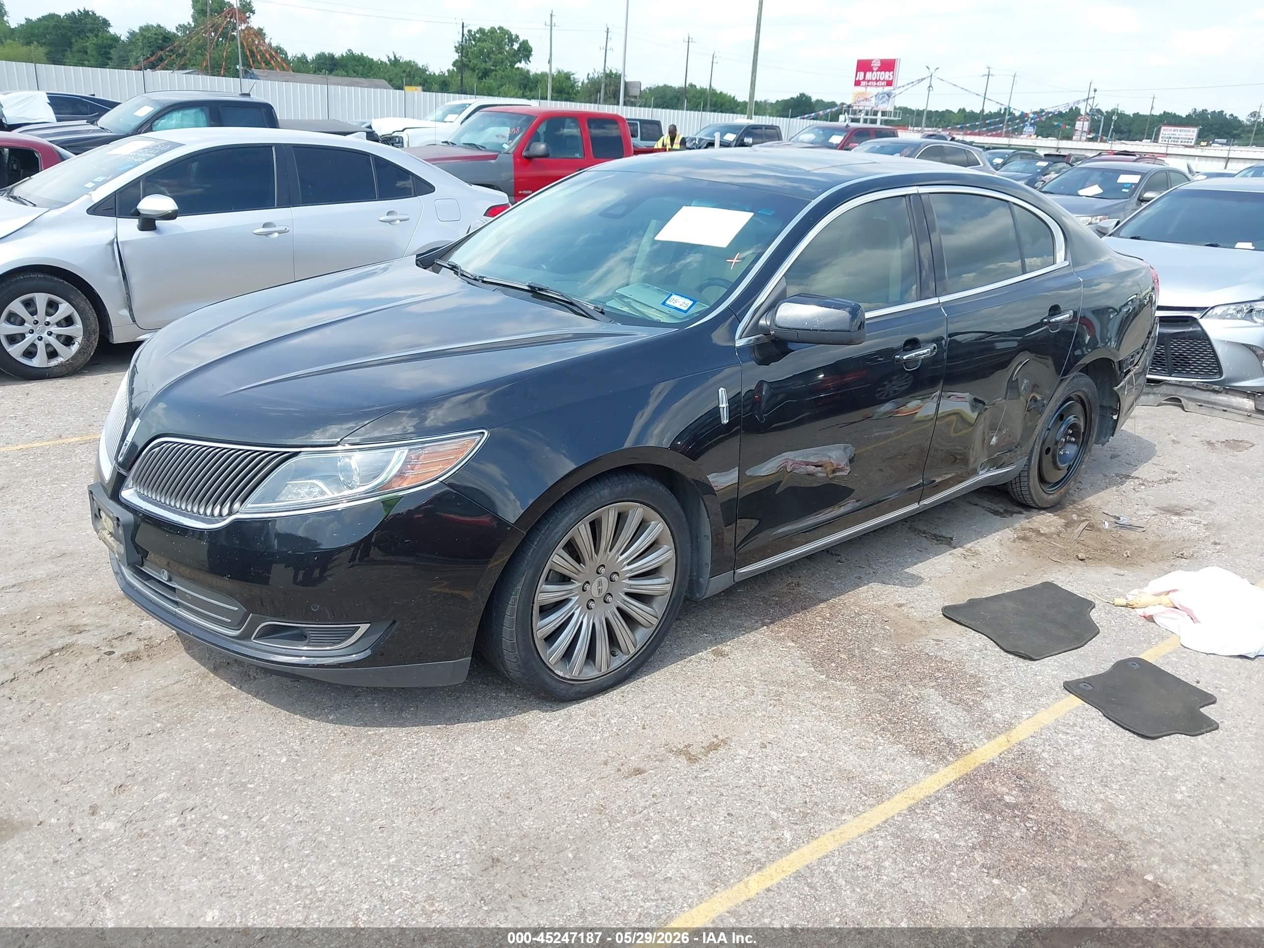2013 Lincoln Mks   Black vin: 1LNHL9DKXDG612340