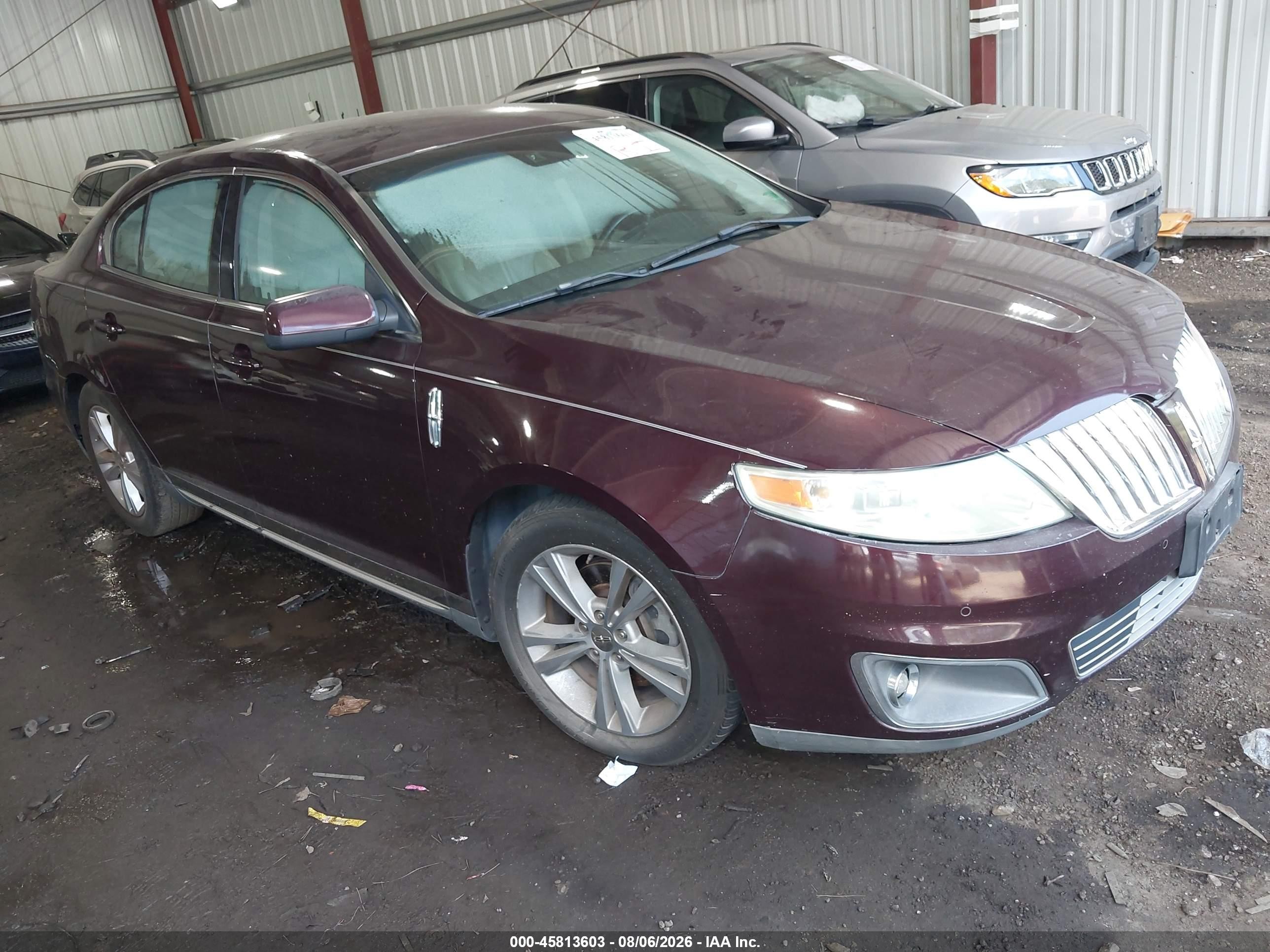 2011 Lincoln Mks   Burgundy vin: 1LNHL9DR2BG603027