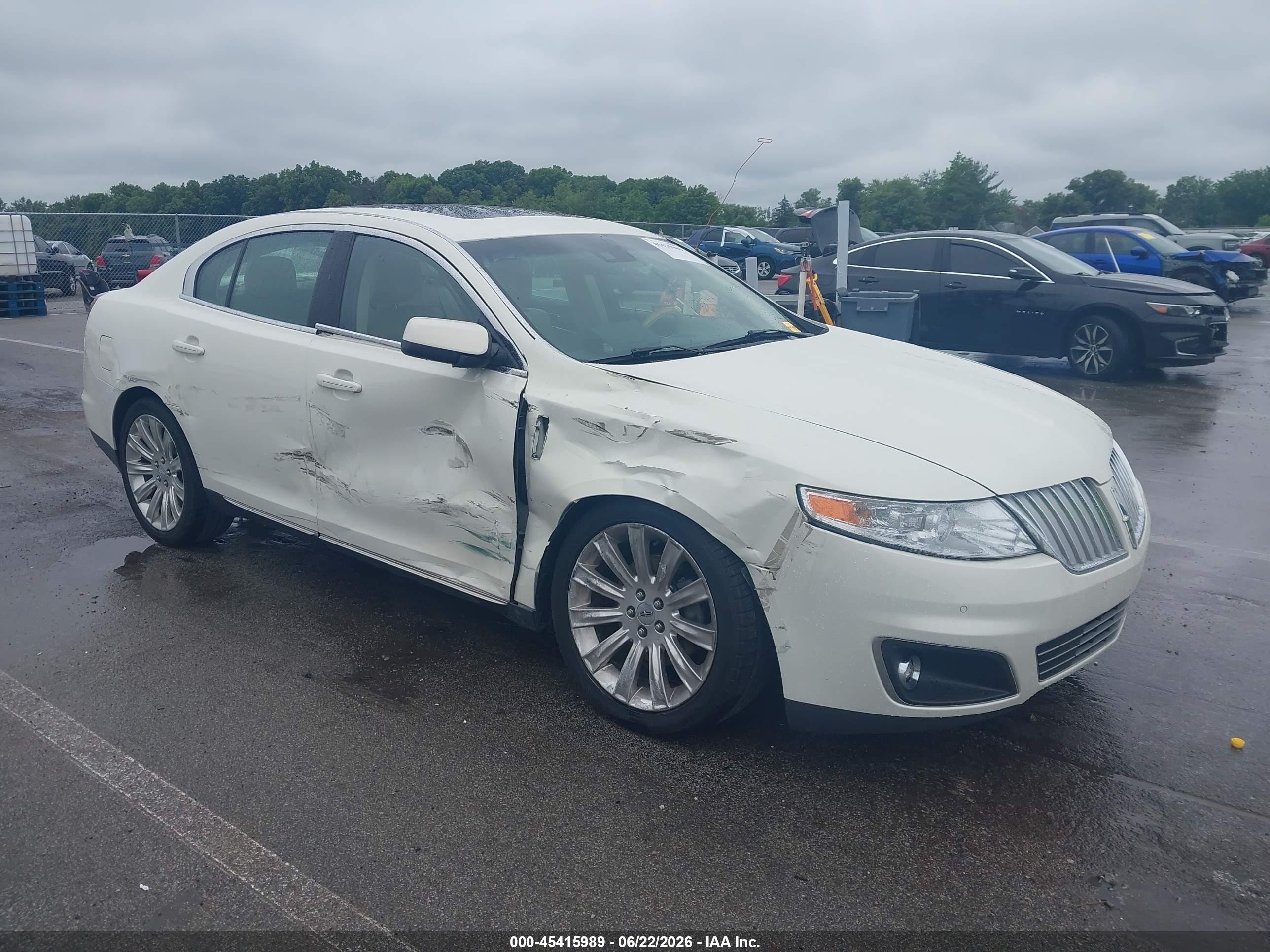 2012 Lincoln Mks   White vin: 1LNHL9DR2CG805223