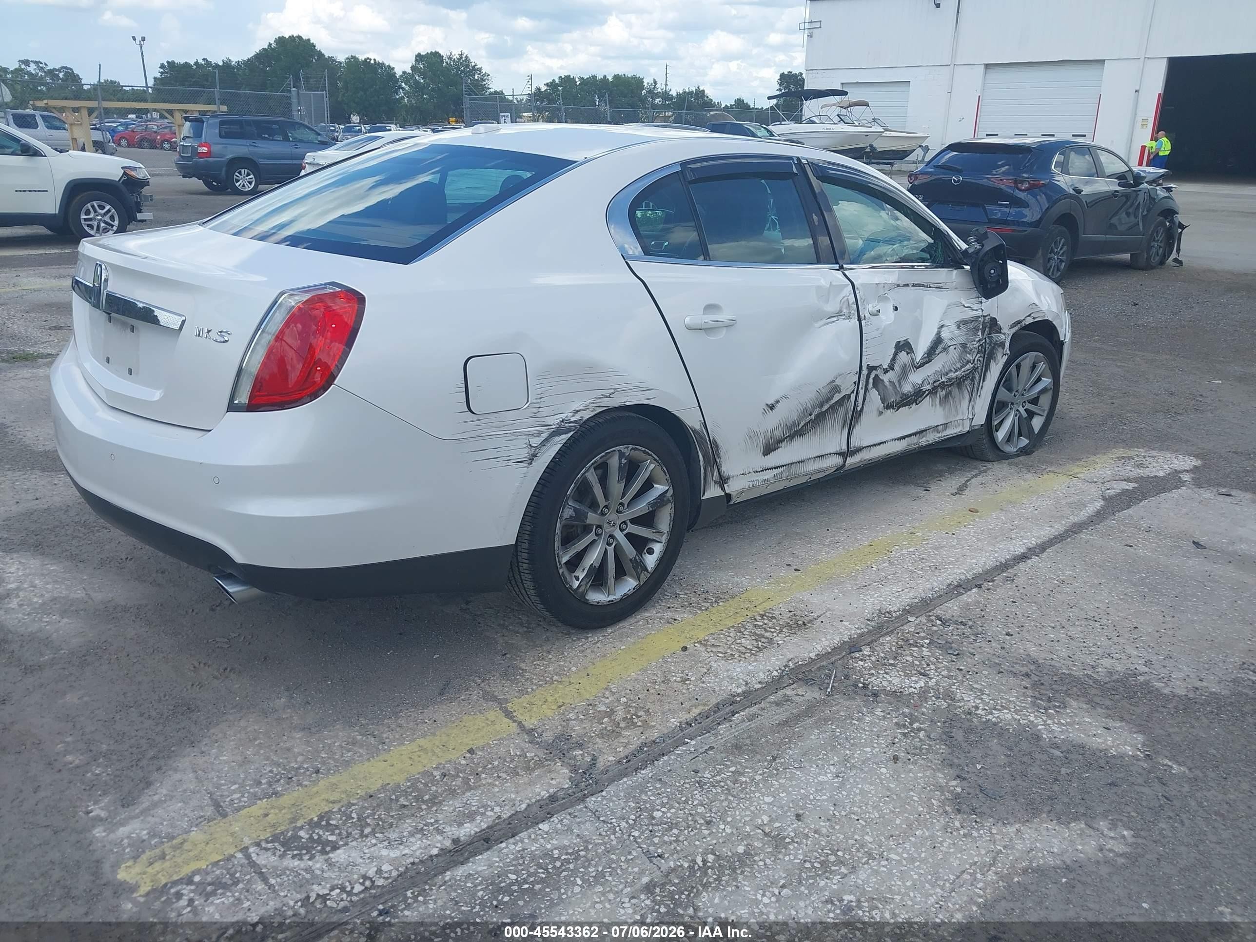 2012 Lincoln Mks   Белый vin: 1LNHL9DR2CG807585
