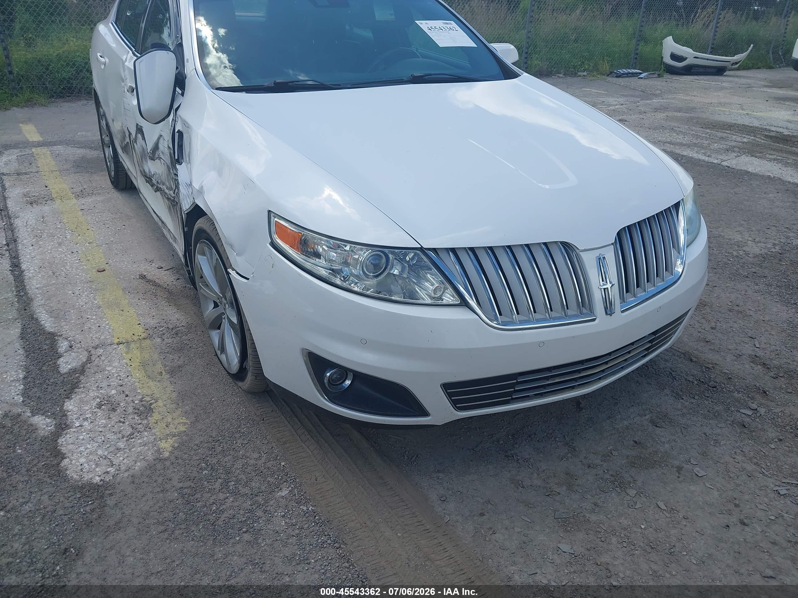 2012 Lincoln Mks   Белый vin: 1LNHL9DR2CG807585