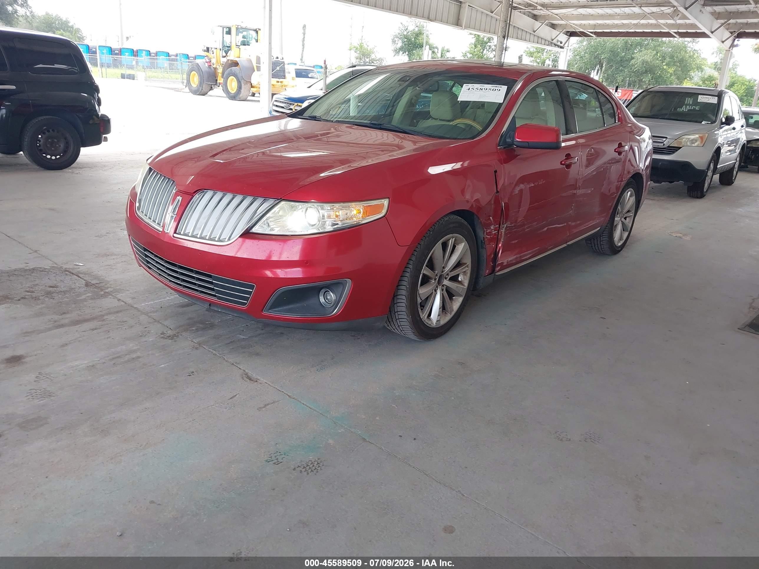 2010 Lincoln Mks   Красный vin: 1LNHL9DR5AG608902