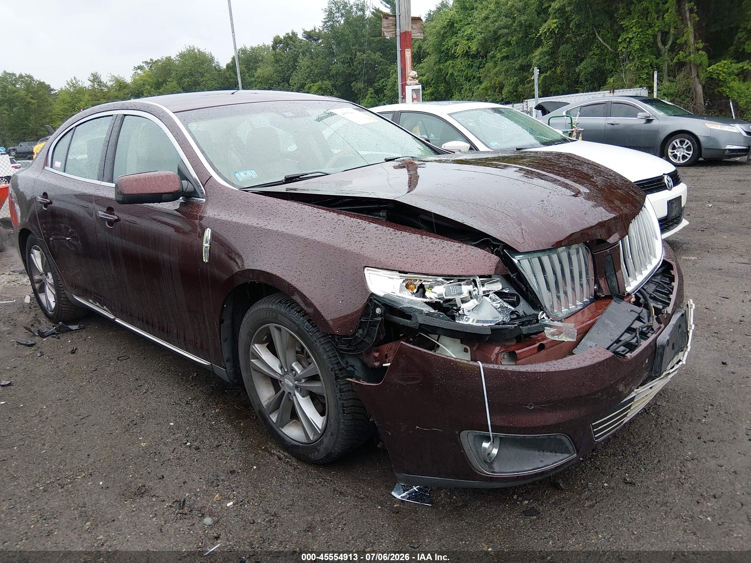 2012 Lincoln Mks   Burgundy vin: 1LNHL9DR7CG804892