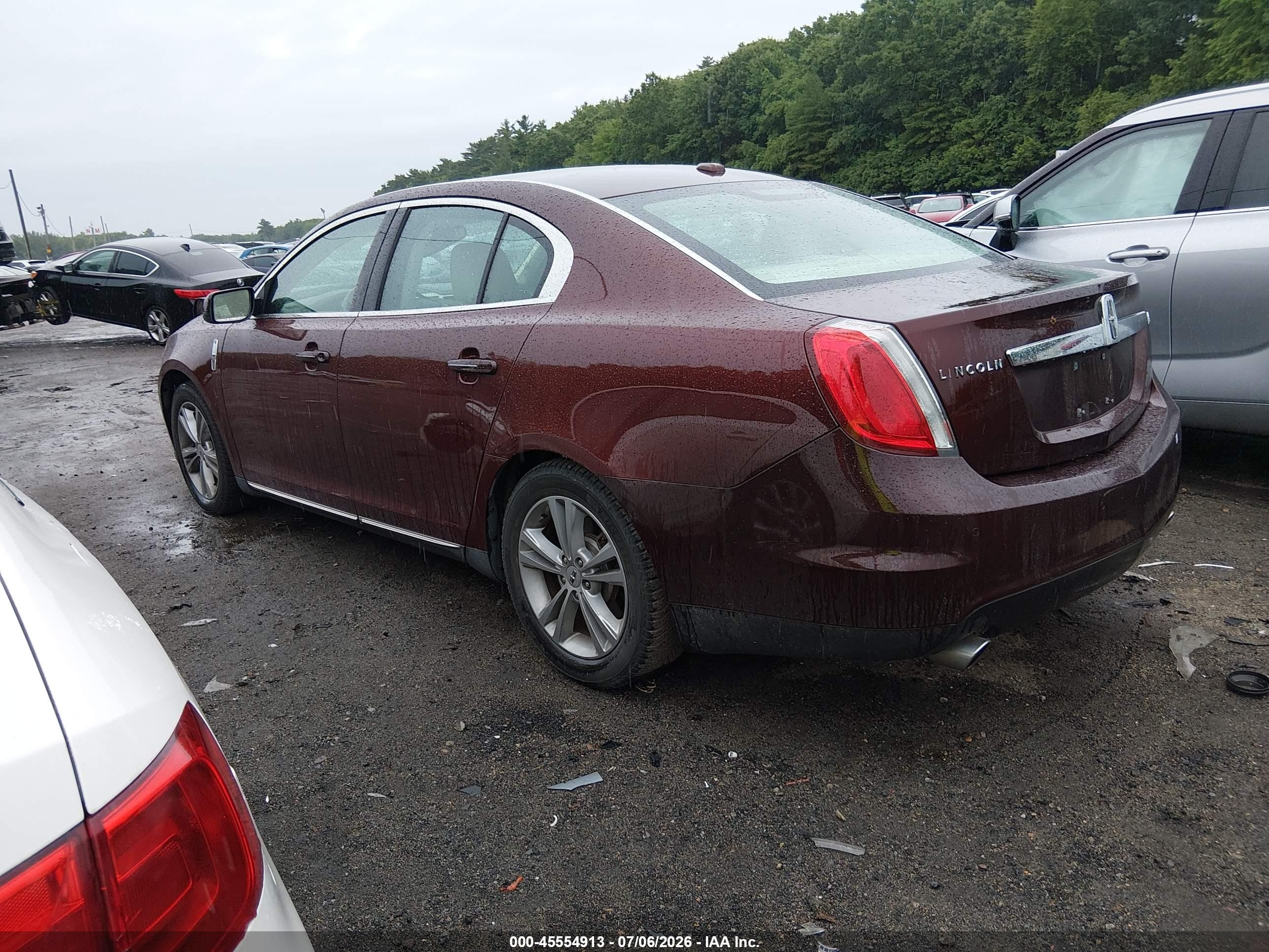2012 Lincoln Mks   Burgundy vin: 1LNHL9DR7CG804892