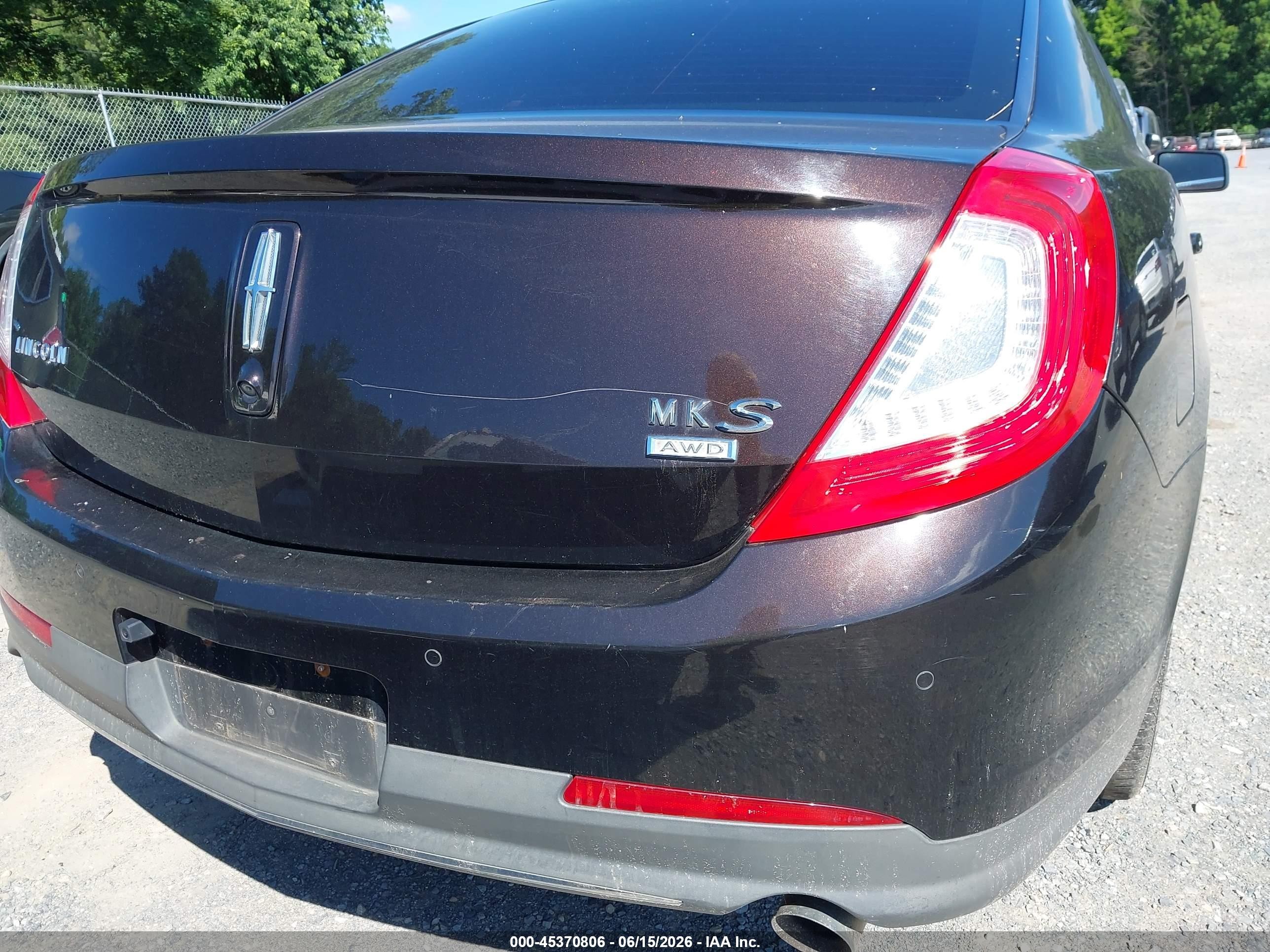 2013 Lincoln Mks   Black vin: 1LNHL9EK7DG600628