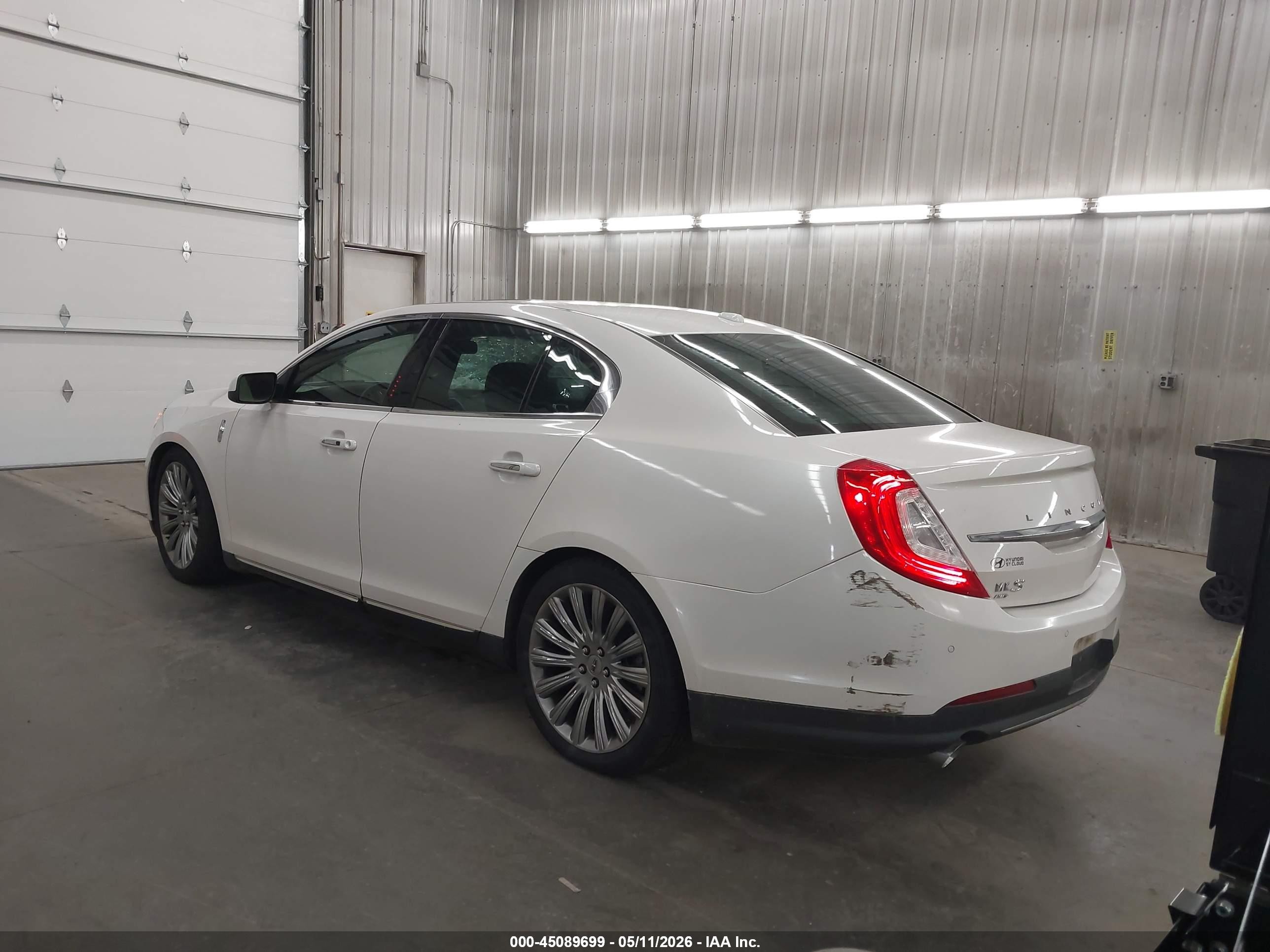 2015 Lincoln Mks White vin: 1LNHL9EK9FG600049