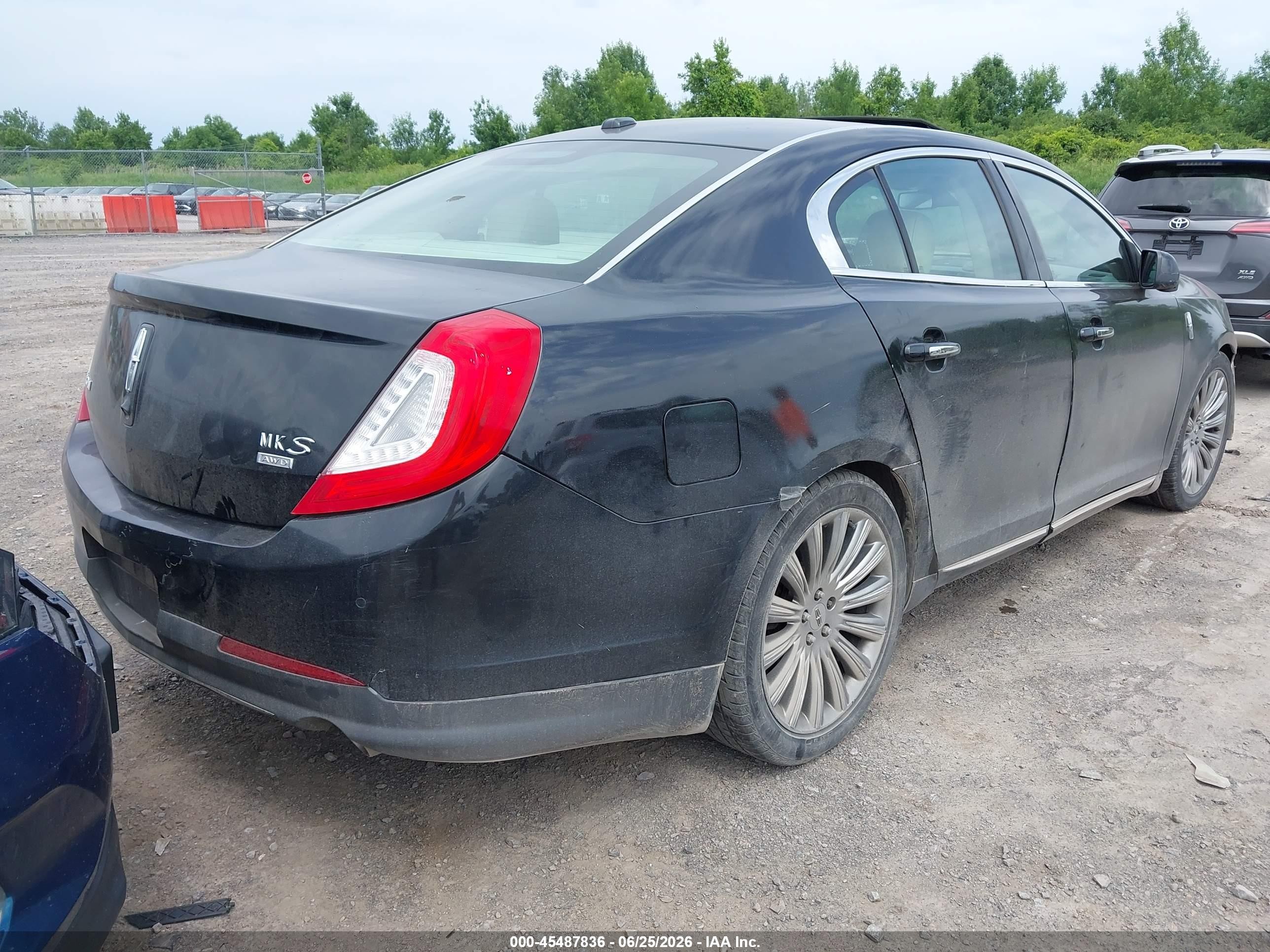 2013 Lincoln Mks   Black vin: 1LNHL9EKXDG606763