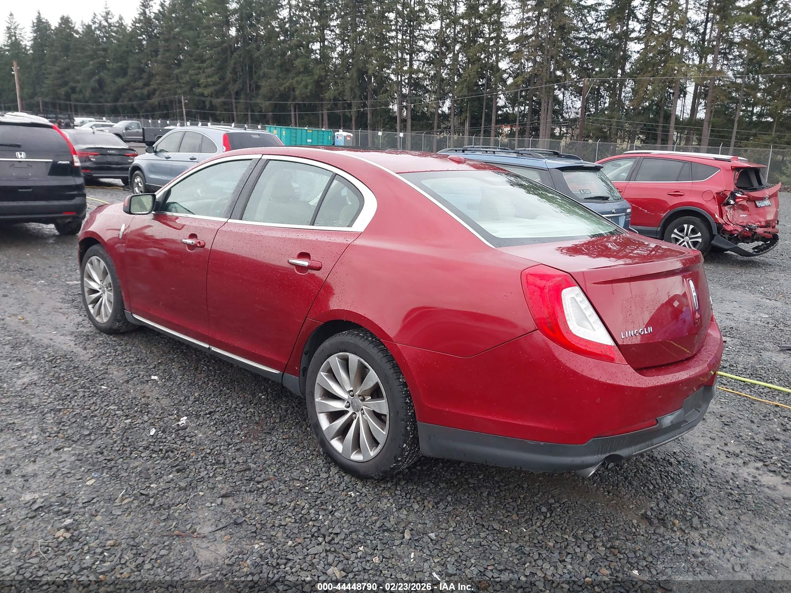 2013 Lincoln Mks Red vin: 1LNHL9EKXDG615527
