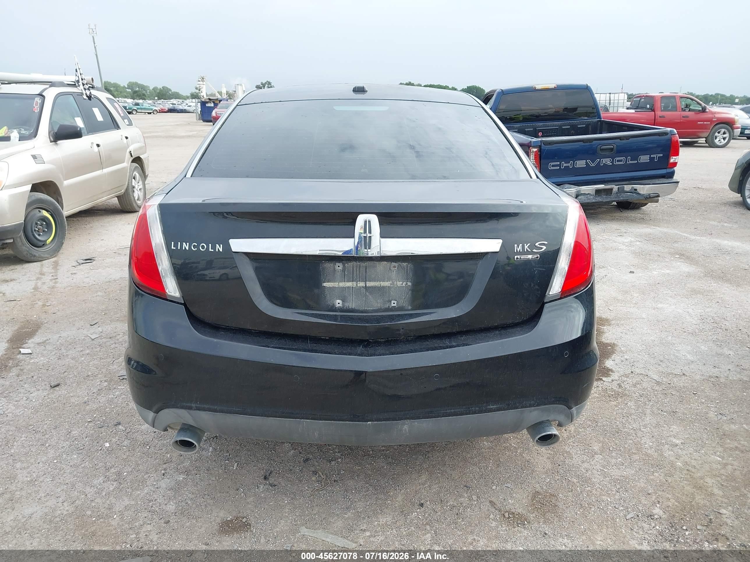 2012 Lincoln Mks Ecoboost Black vin: 1LNHL9FT1CG805559