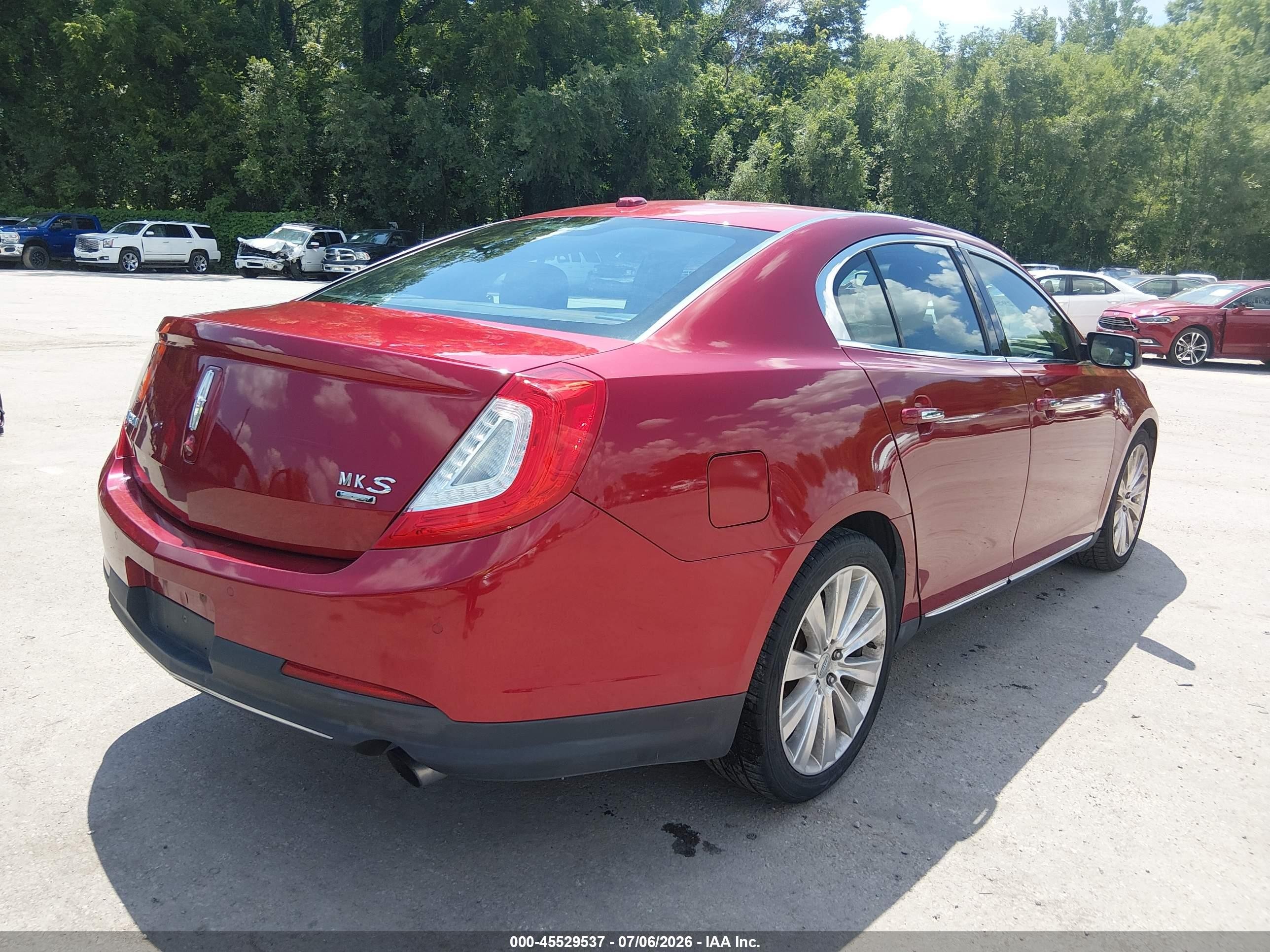 2014 Lincoln Mks Ecoboost Red vin: 1LNHL9FT4EG606265