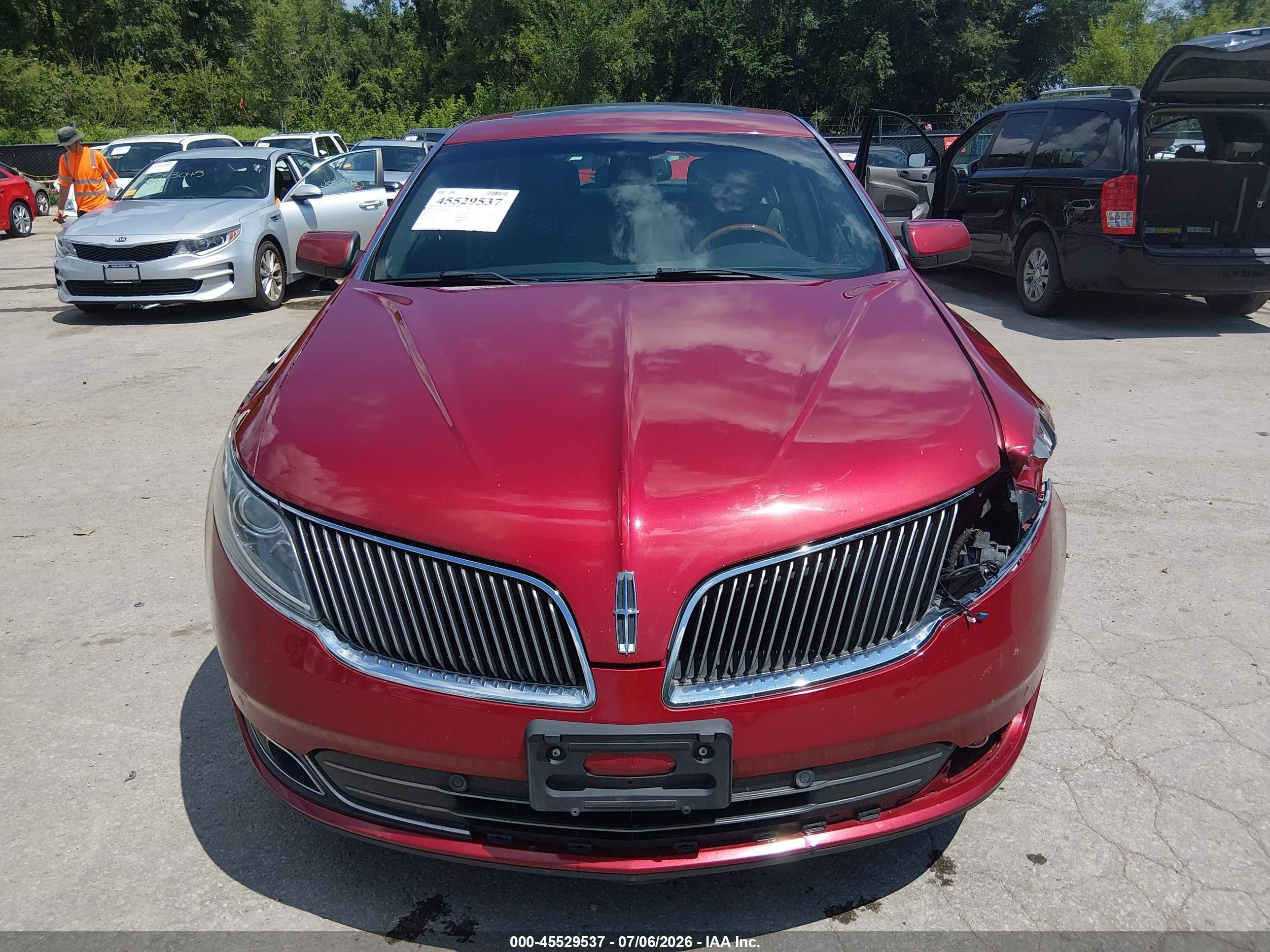2014 Lincoln Mks Ecoboost Red vin: 1LNHL9FT4EG606265