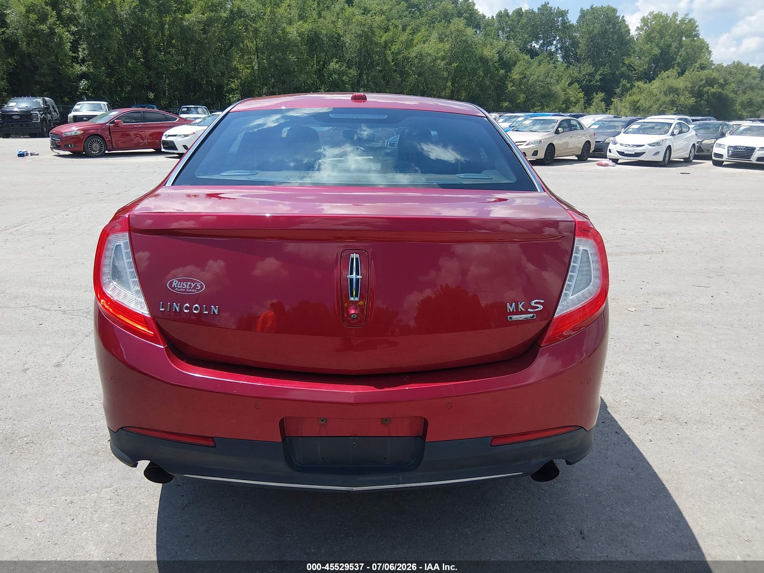 2014 Lincoln Mks Ecoboost Red vin: 1LNHL9FT4EG606265