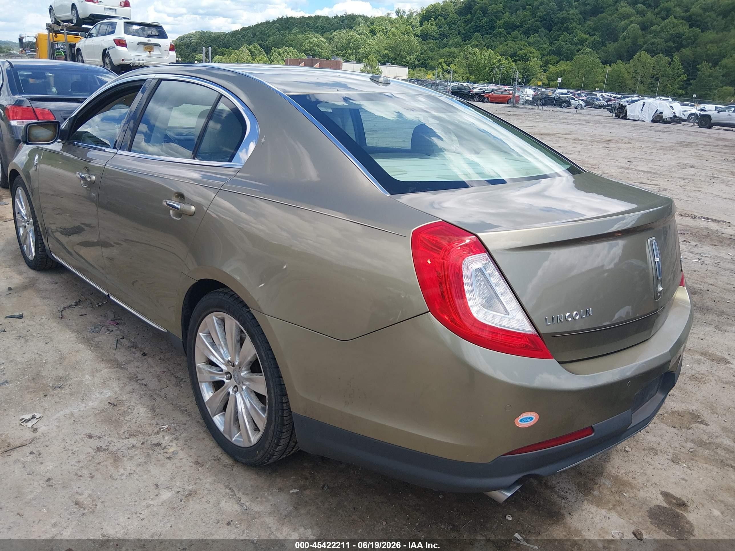 2013 Lincoln Mks Ecoboost Green vin: 1LNHL9FT6DG605326