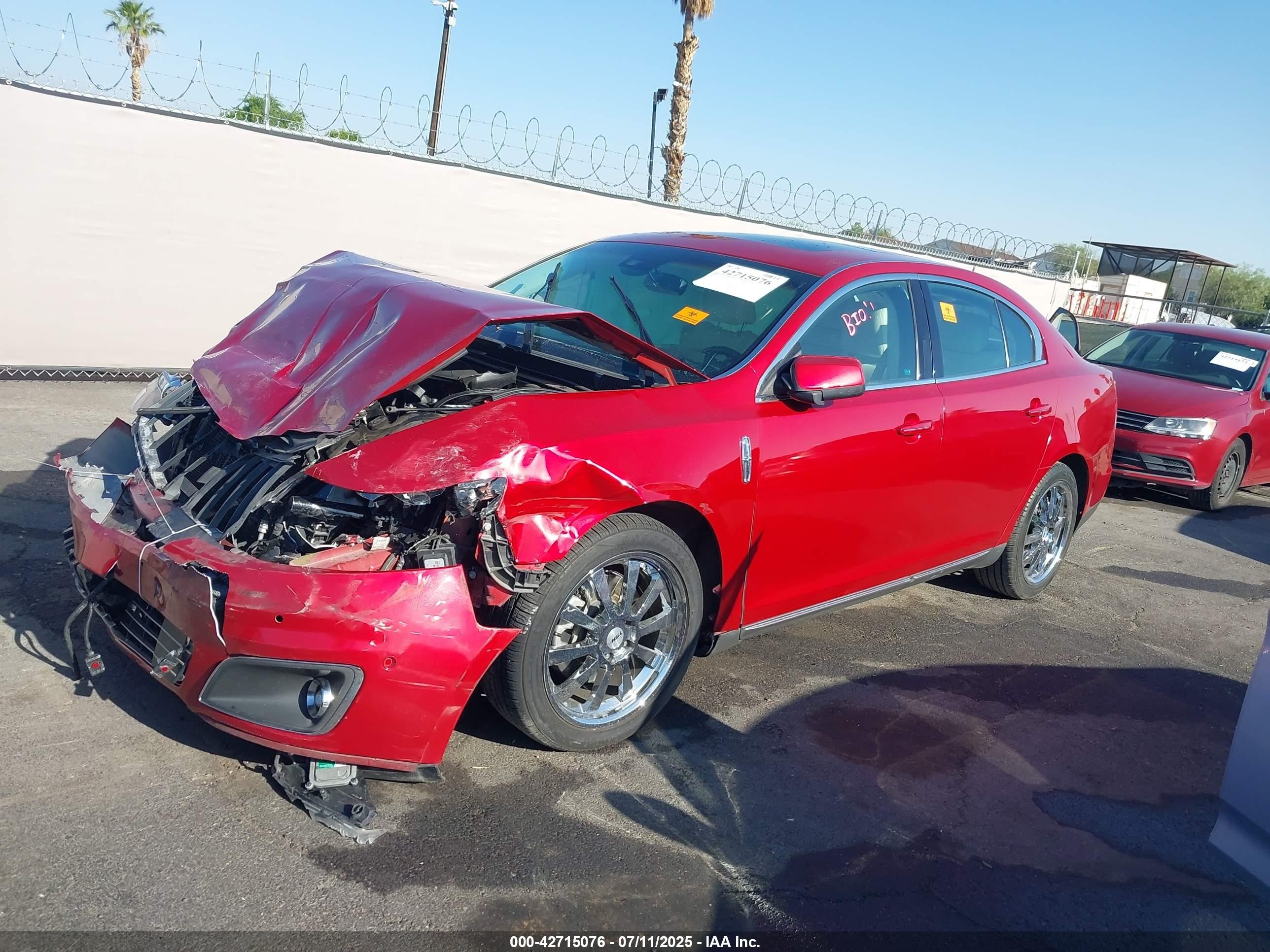 2012 Lincoln Mks Ecoboost Красный vin: 1LNHL9FT7CG801693