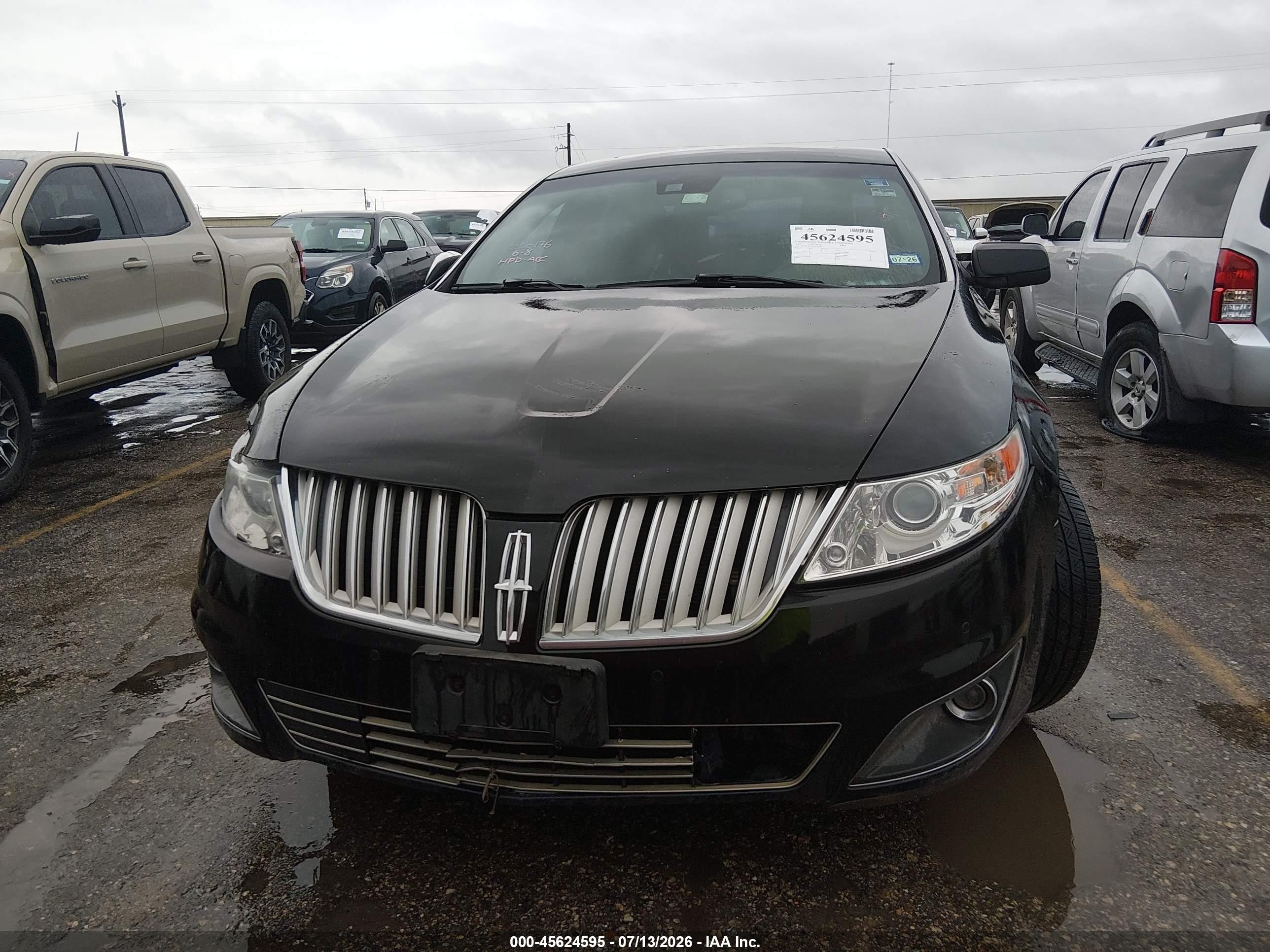 2010 Lincoln Mks Ecoboost Black vin: 1LNHL9FT9AG613528