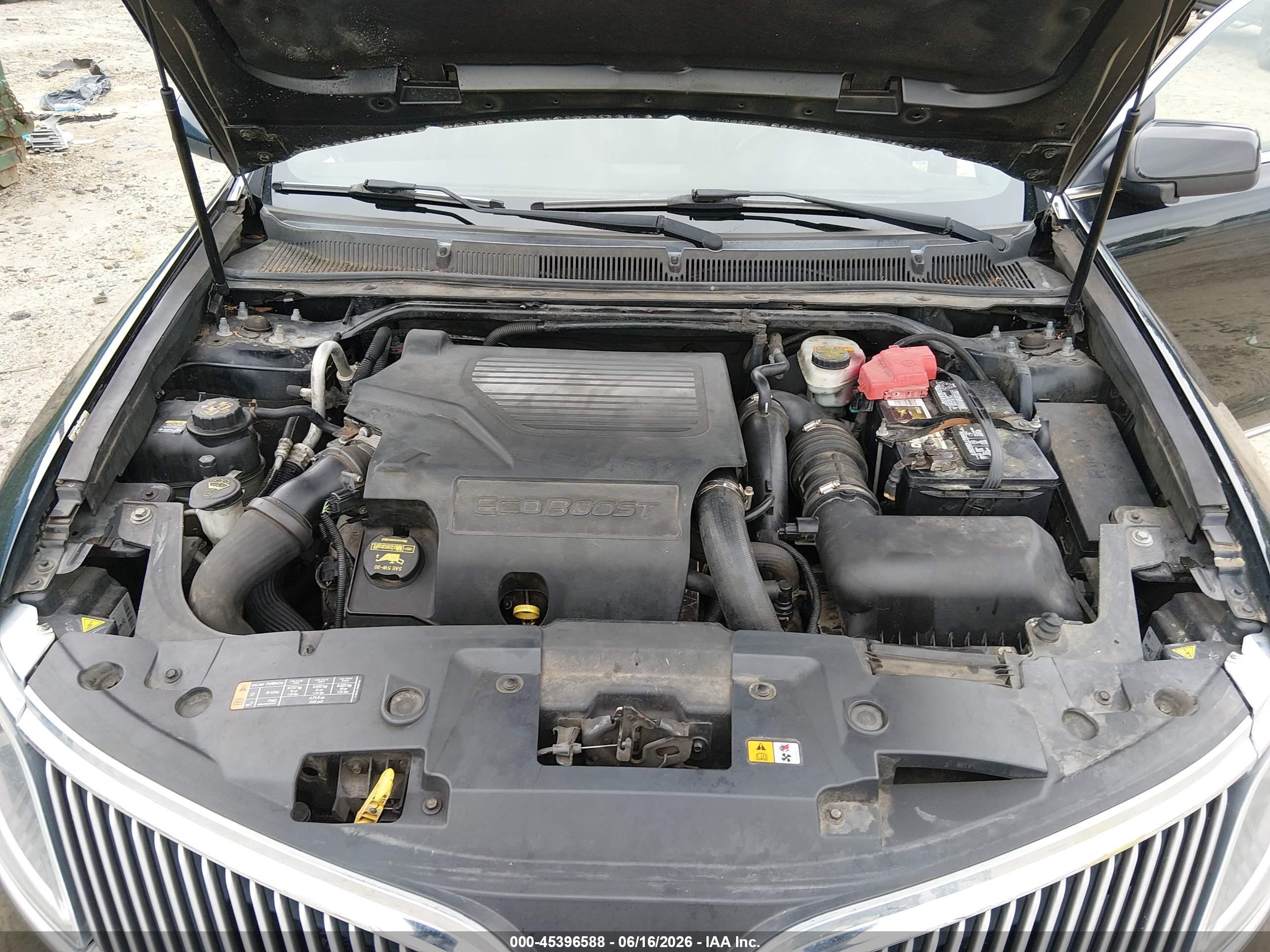2013 Lincoln Mks Ecoboost Black vin: 1LNHL9FTXDG603353