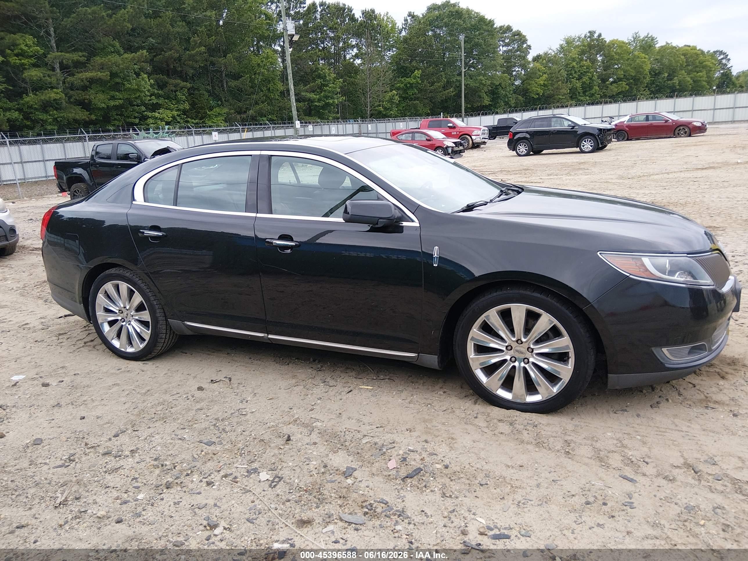 2013 Lincoln Mks Ecoboost Black vin: 1LNHL9FTXDG603353