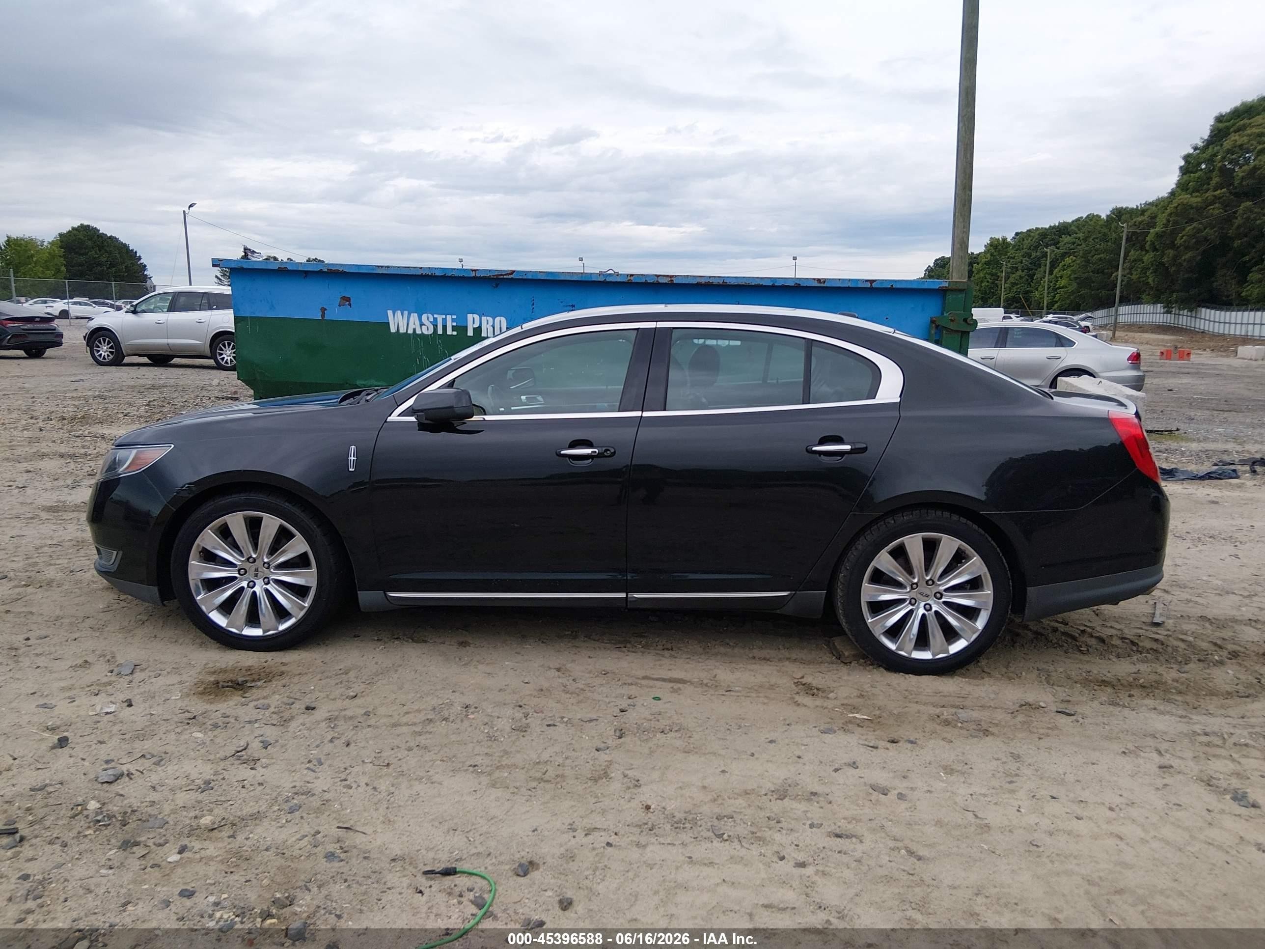 2013 Lincoln Mks Ecoboost Black vin: 1LNHL9FTXDG603353