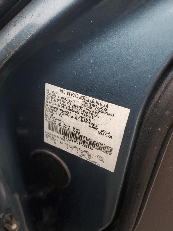 2001 Lincoln Ls Blue vin: 1LNHM86S01Y705555