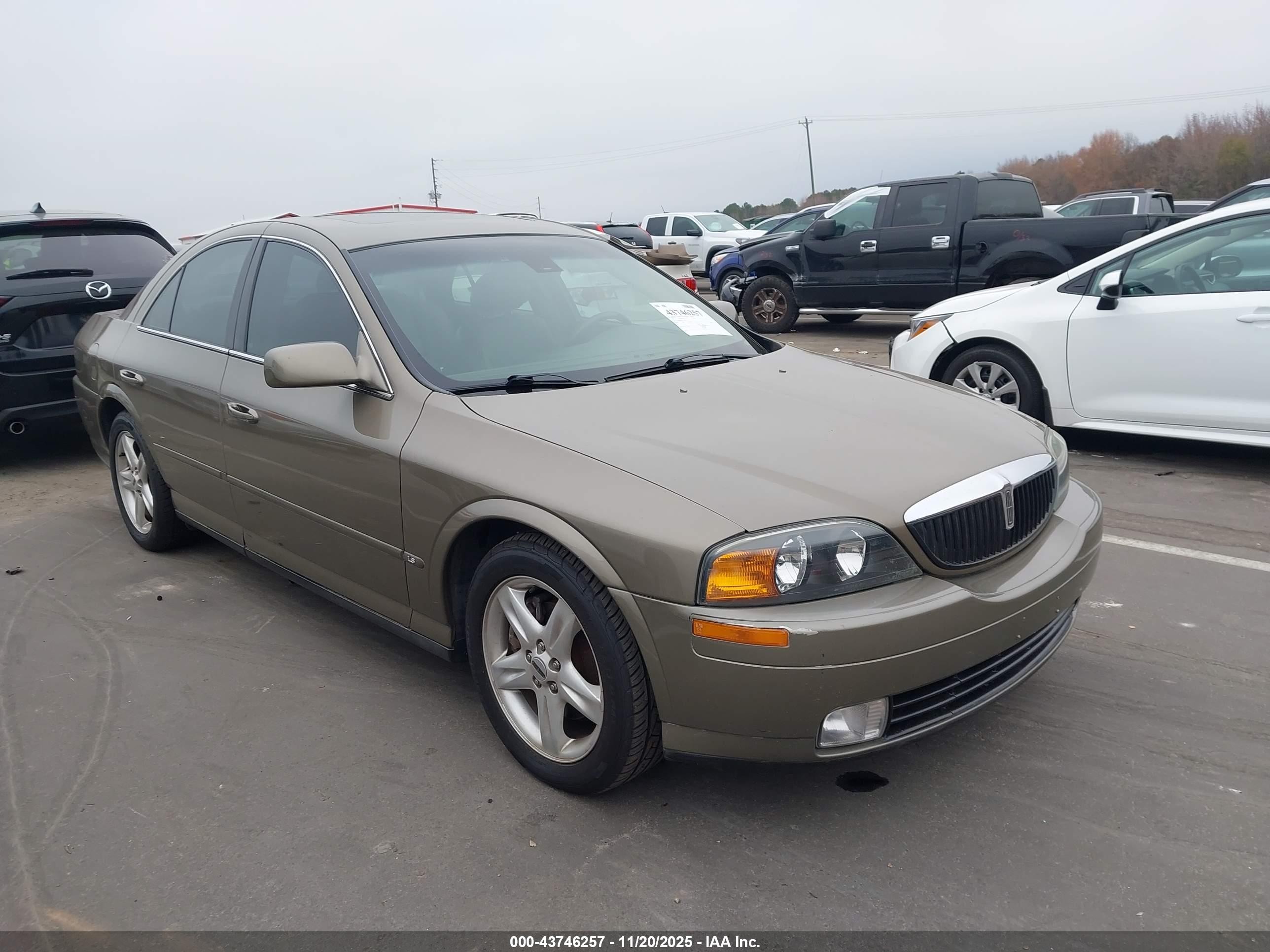 2001 Lincoln Ls V6 Auto/v6 Manual Brown vin: 1LNHM86S21Y690413