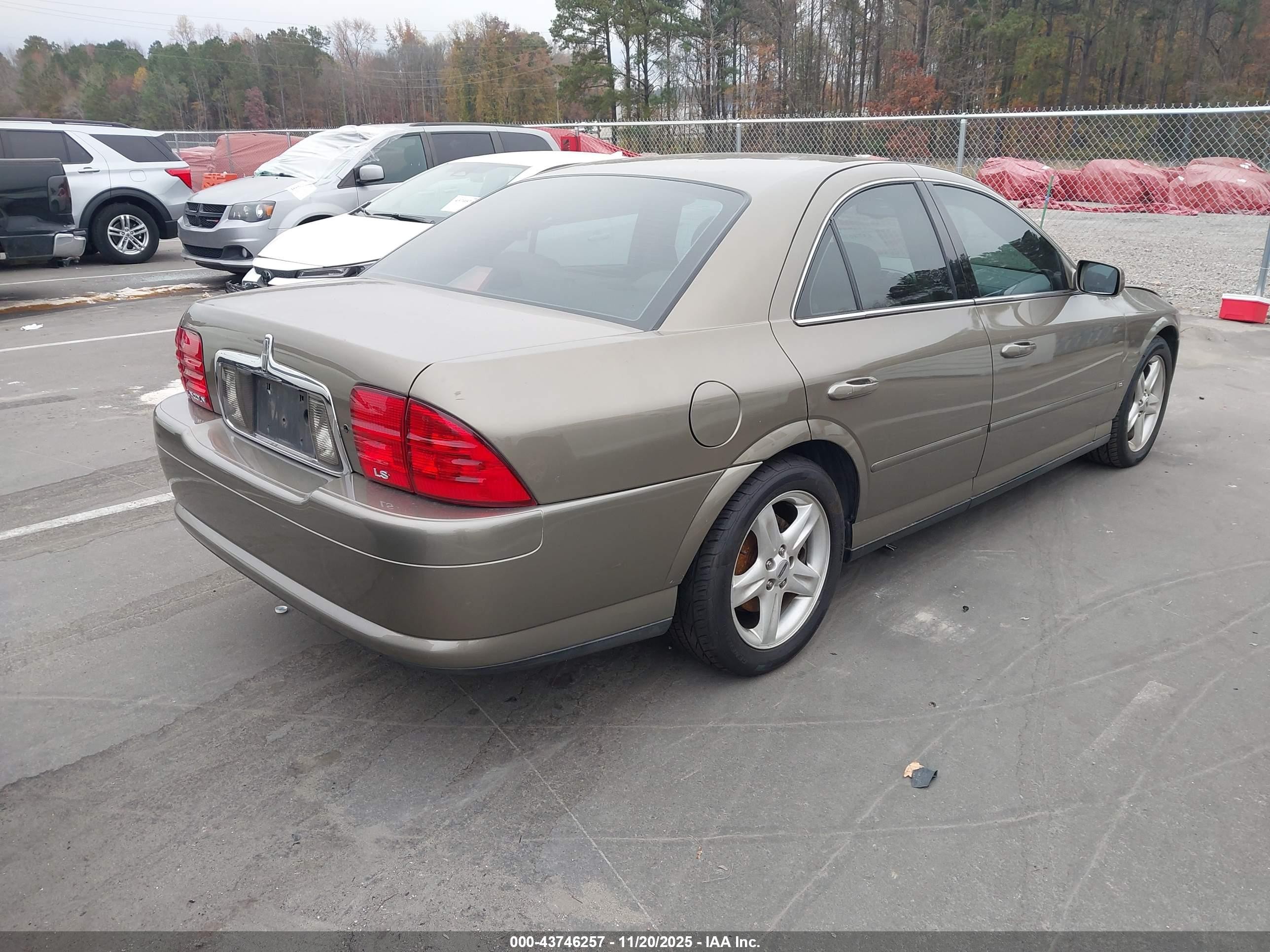 2001 Lincoln Ls V6 Auto/v6 Manual Brown vin: 1LNHM86S21Y690413