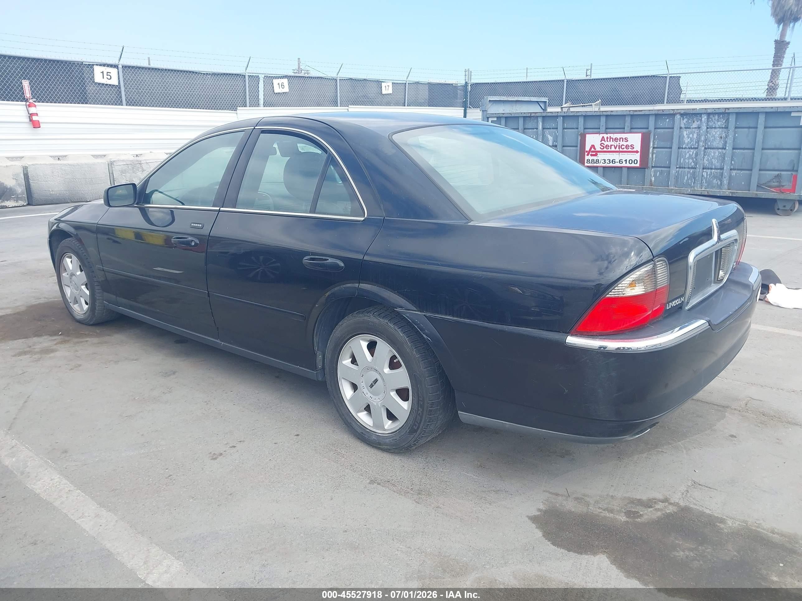 2004 Lincoln Ls V6 Black vin: 1LNHM86S24Y684146
