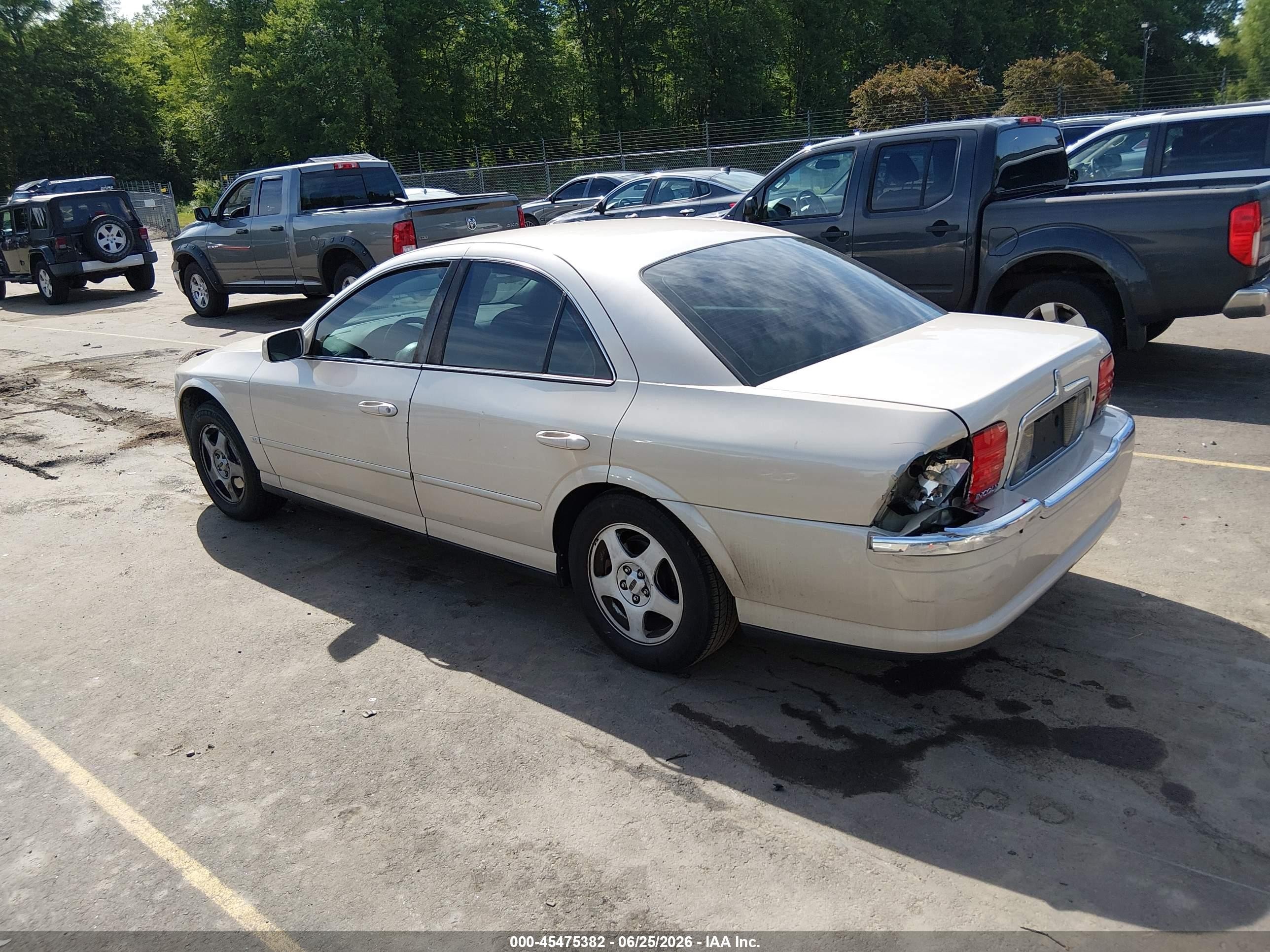 2000 Lincoln Ls V6 Auto/v6 Manual Gold vin: 1LNHM86S3YY795651