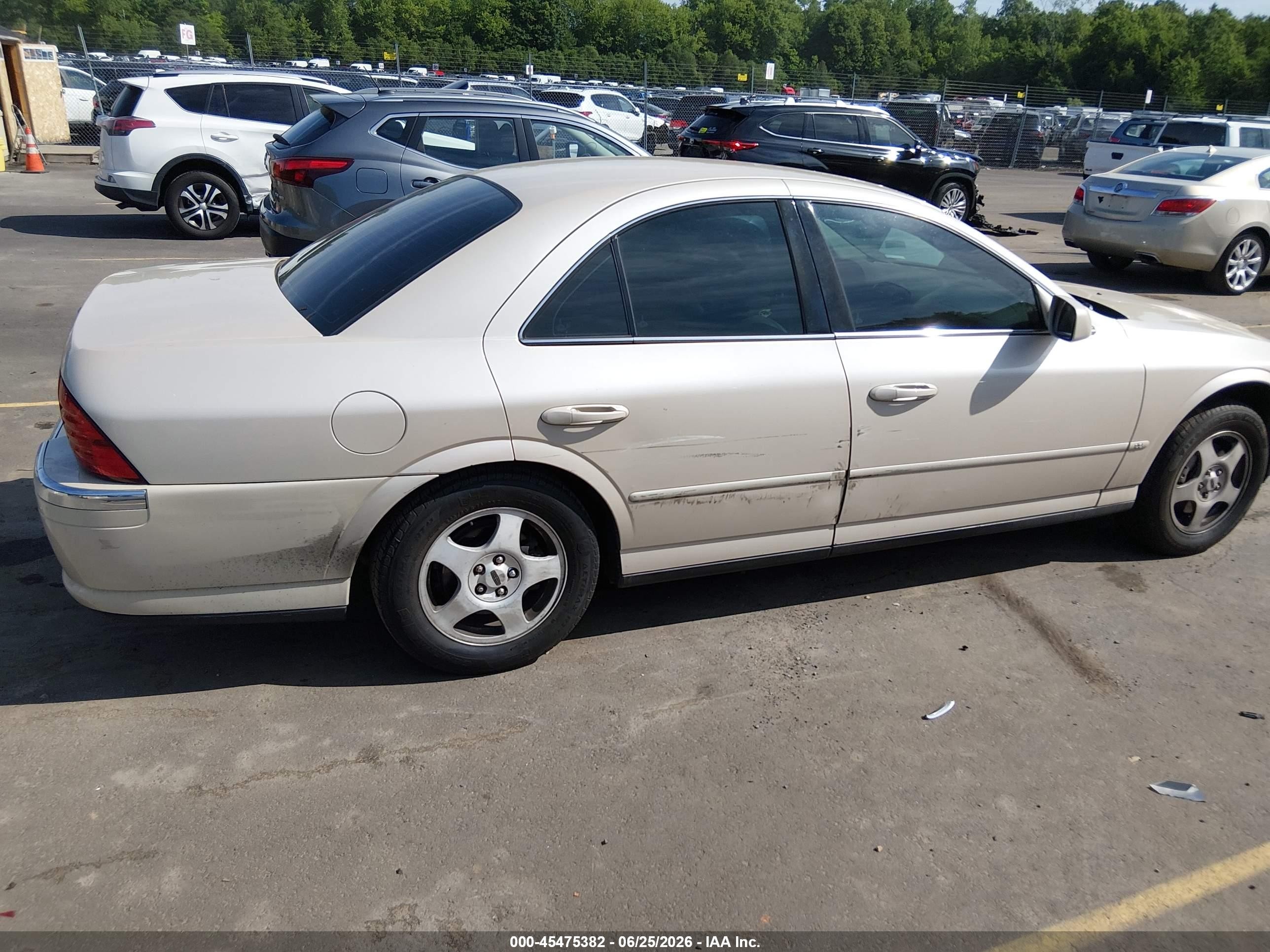 2000 Lincoln Ls V6 Auto/v6 Manual Gold vin: 1LNHM86S3YY795651