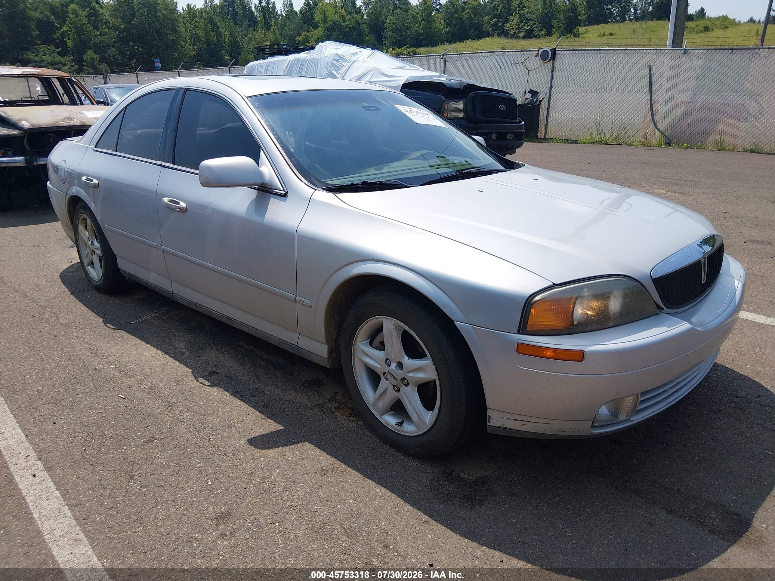 2000 Lincoln Ls V6 Auto/v6 Manual Silver vin: 1LNHM86S5YY917913