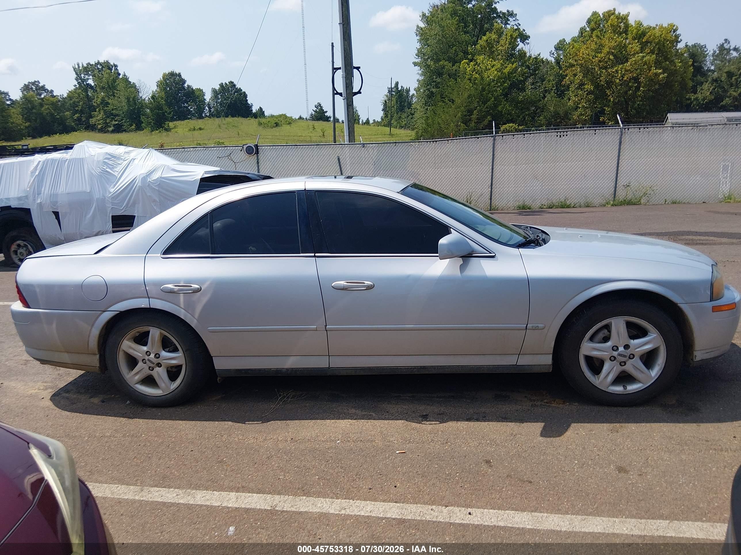2000 Lincoln Ls V6 Auto/v6 Manual Silver vin: 1LNHM86S5YY917913