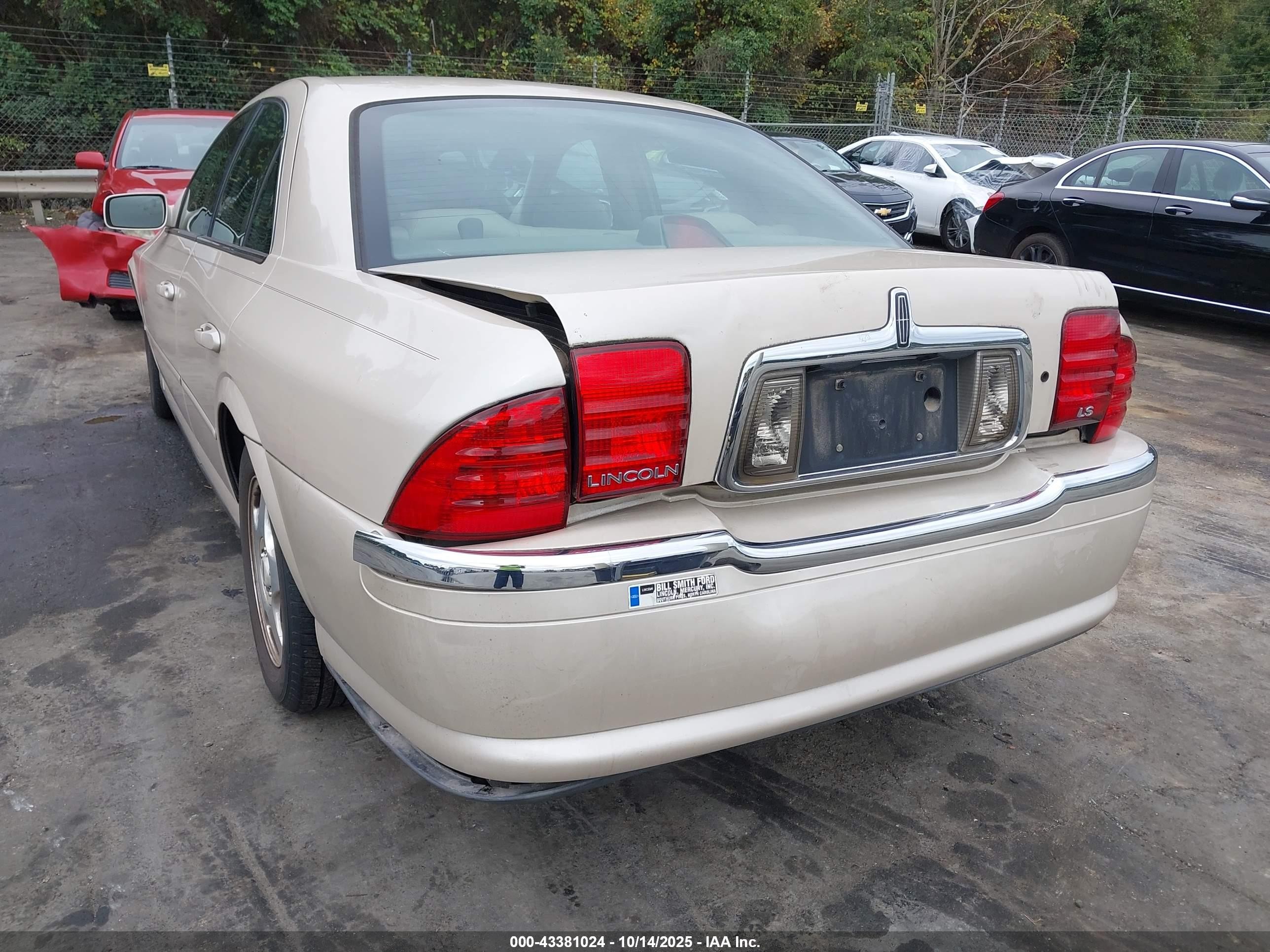 2001 Lincoln Ls V6 Auto/v6 Manual Gold vin: 1LNHM86S61Y657320