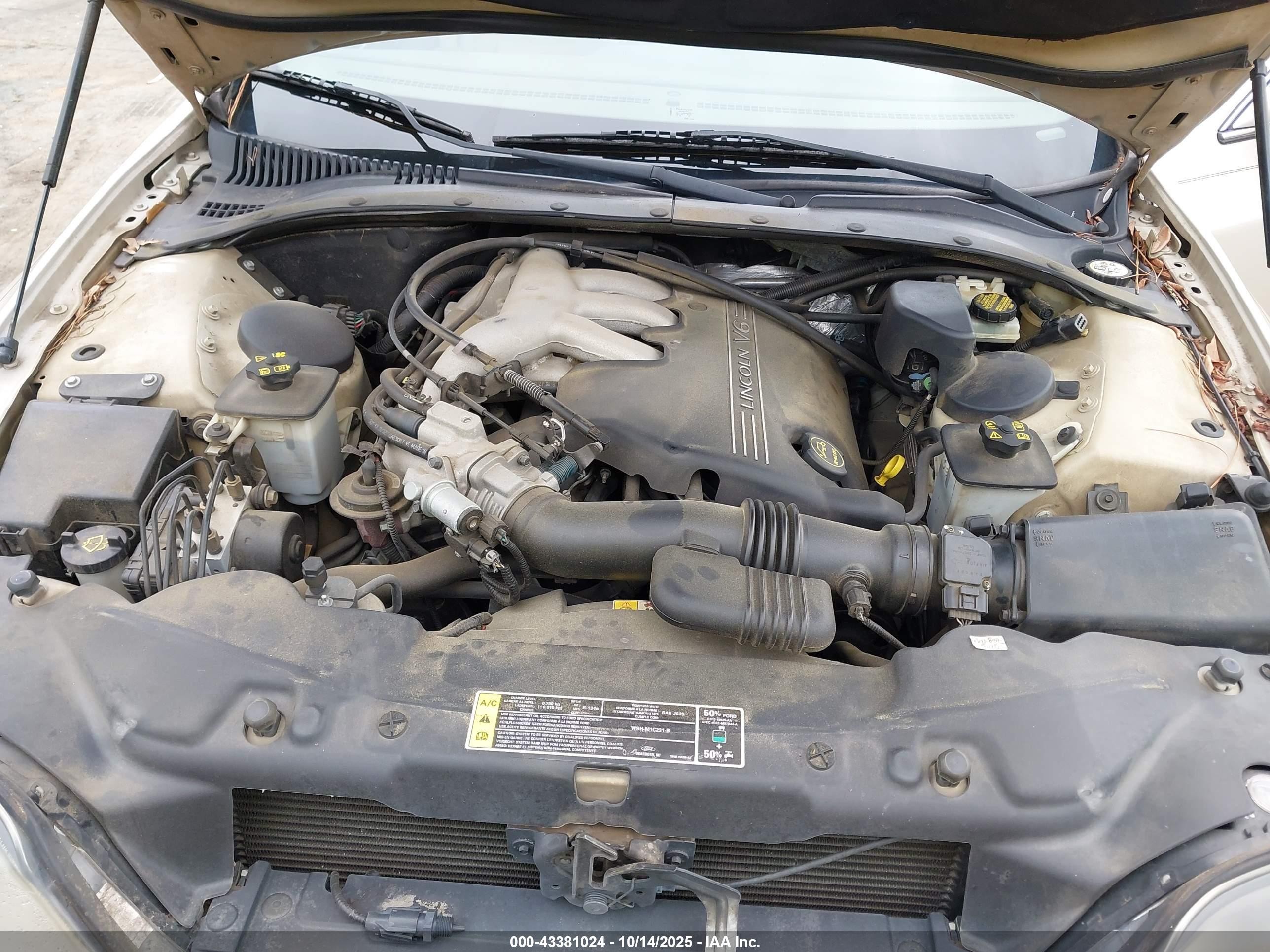 2001 Lincoln Ls V6 Auto/v6 Manual Gold vin: 1LNHM86S61Y657320