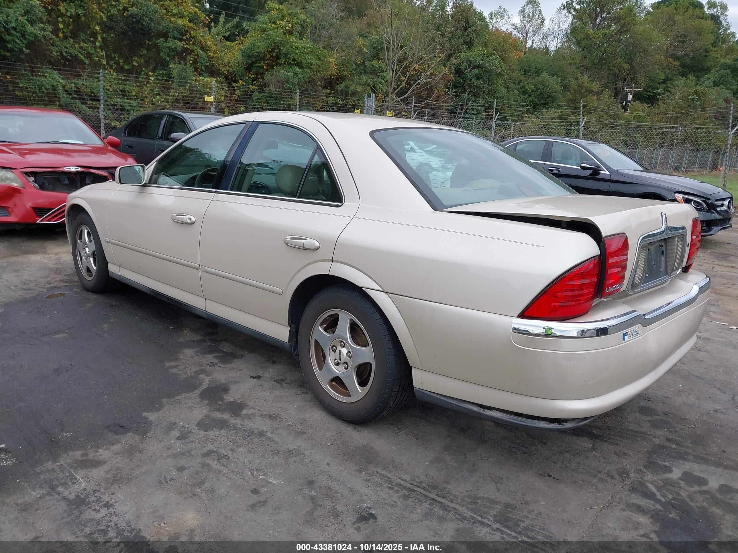 2001 Lincoln Ls V6 Auto/v6 Manual Gold vin: 1LNHM86S61Y657320