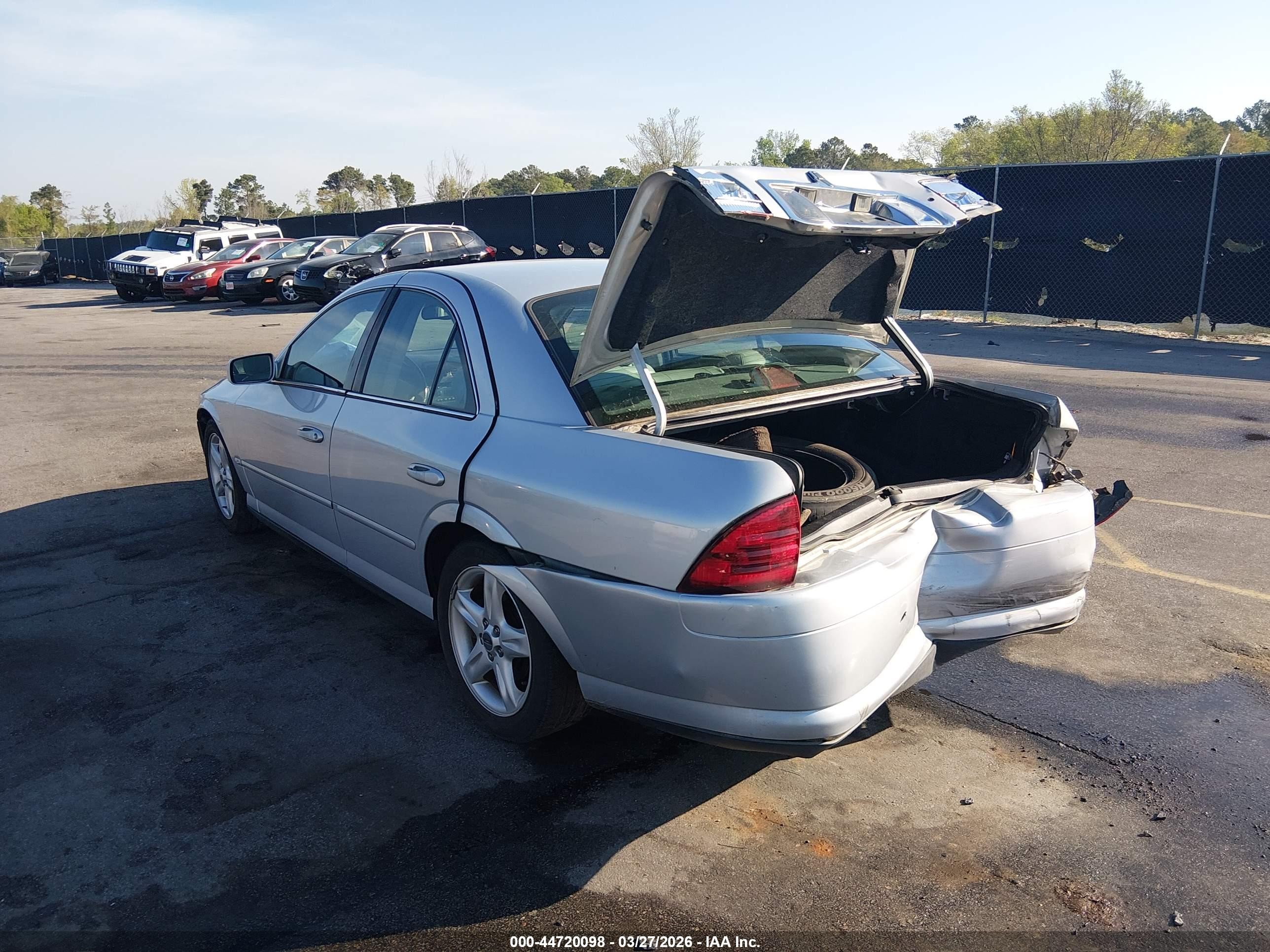 2001 Lincoln Ls V6 Auto/v6 Manual Silver vin: 1LNHM86S61Y714535