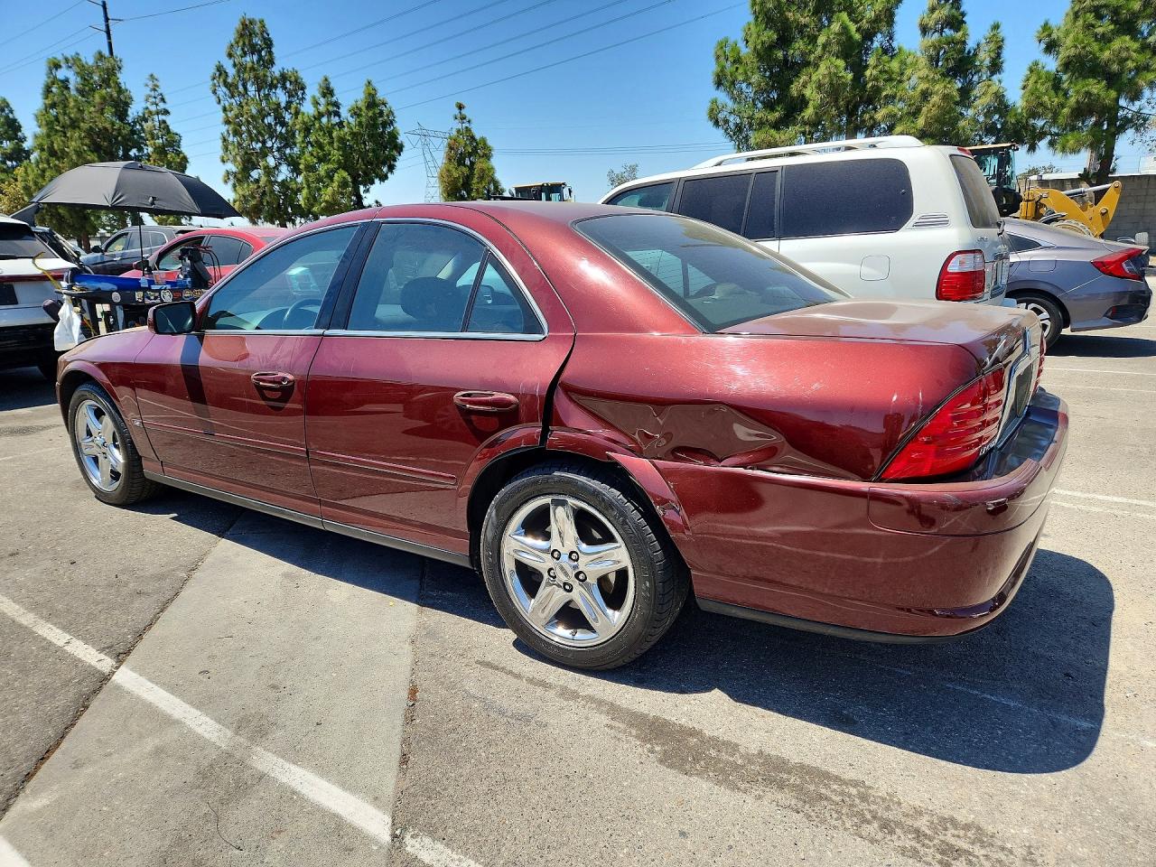 2001 Lincoln Ls Burgundy vin: 1LNHM87A01Y605364