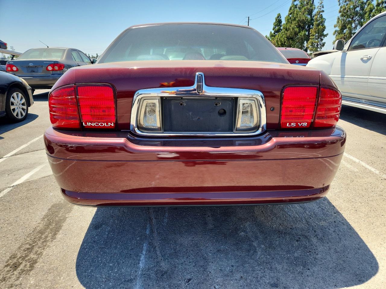 2001 Lincoln Ls Burgundy vin: 1LNHM87A01Y605364